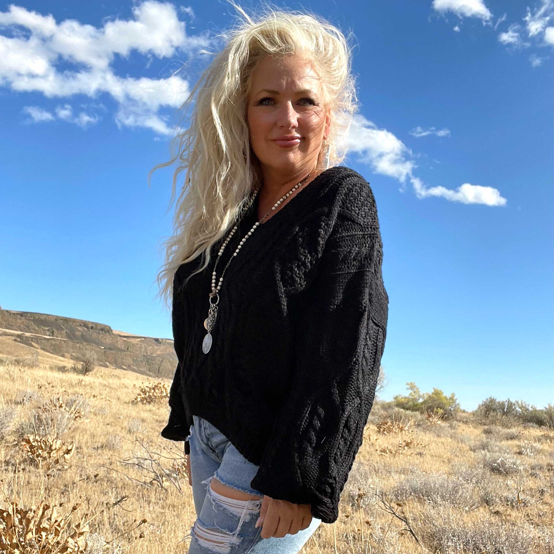 Dark Waters Distressed Sweater