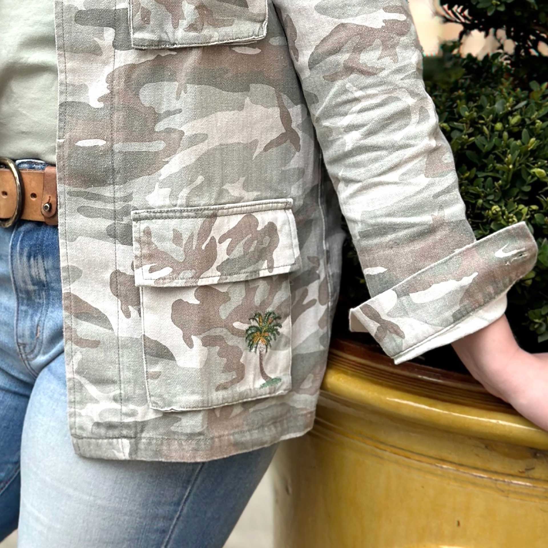 Desert Sage Embroidered Camo Jacket
