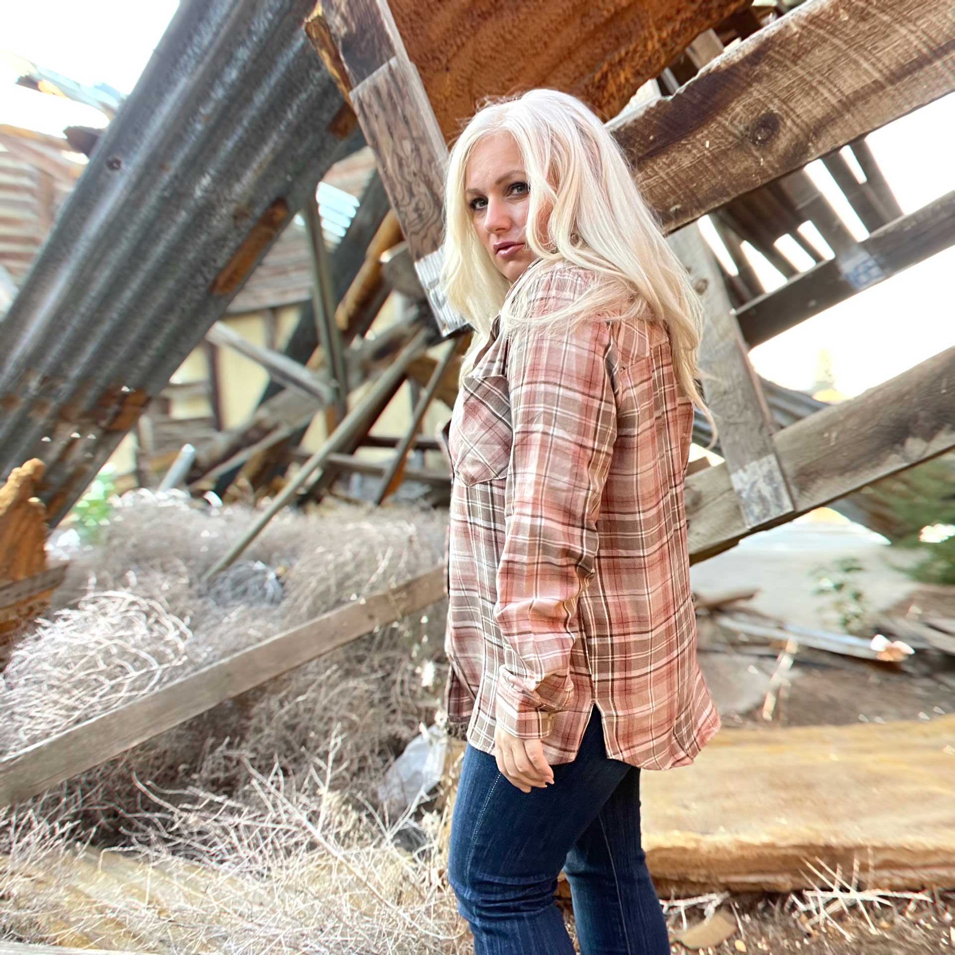 Dutton Plaid Shirt (Blush)