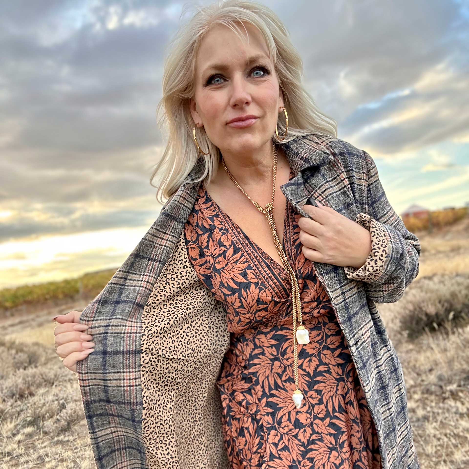 Dutton Plaid Trench Coat