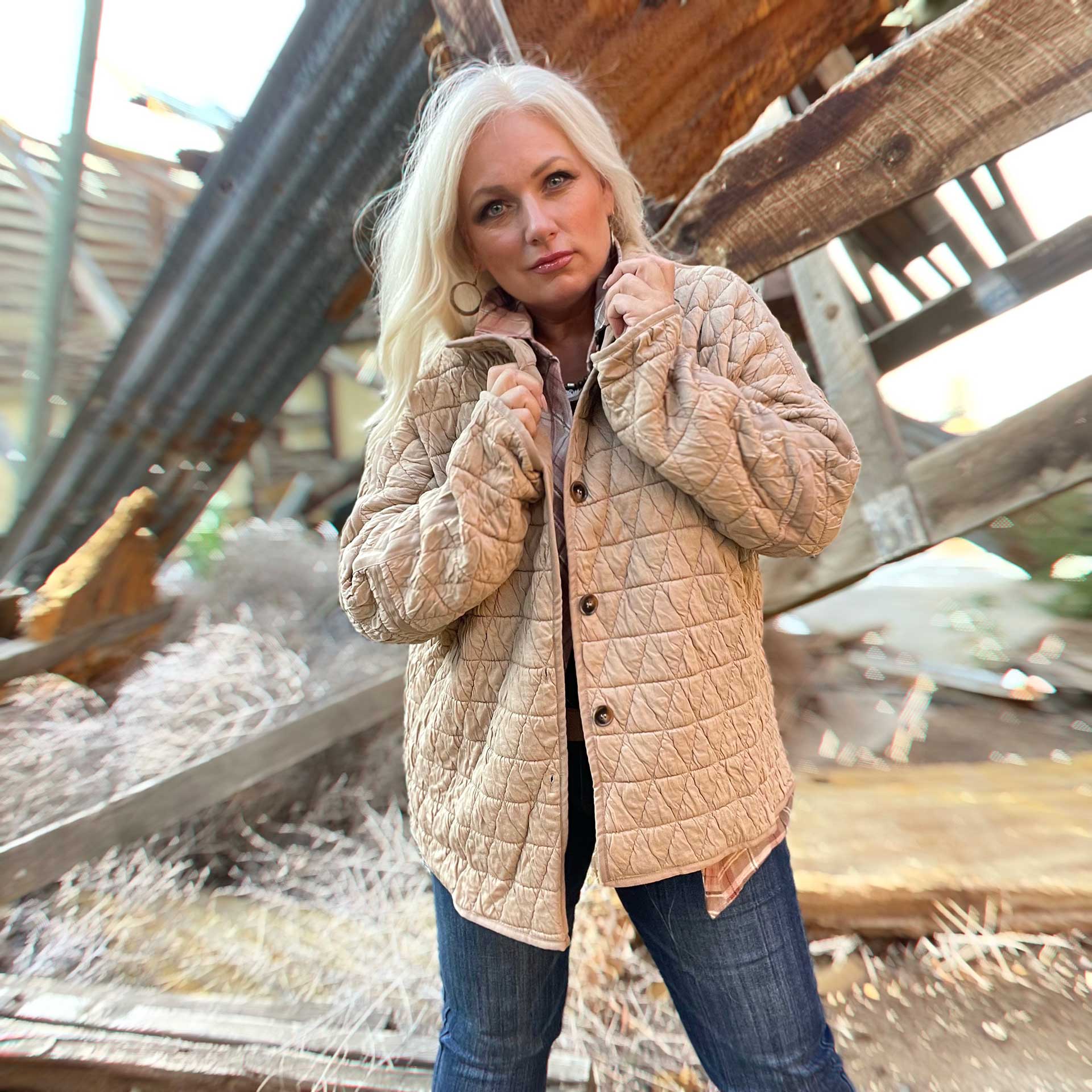 Easy Street Quilted Jacket (Oatmeal)