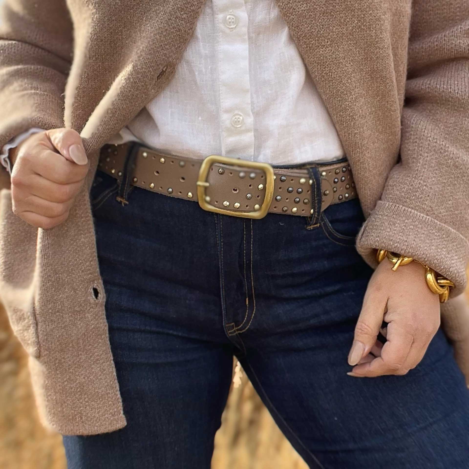 Emily Mylti Stud Belt (Griege)