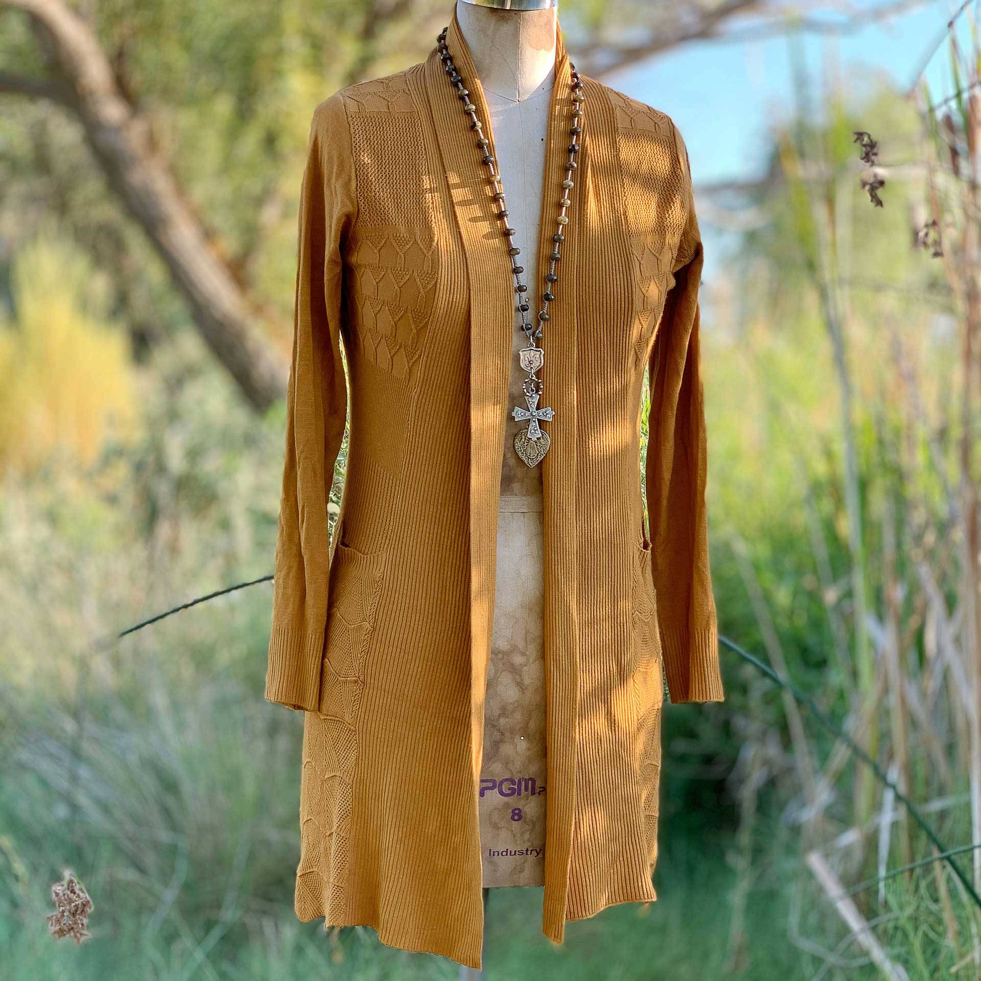 Emma Textured Cardigan (Marigold)