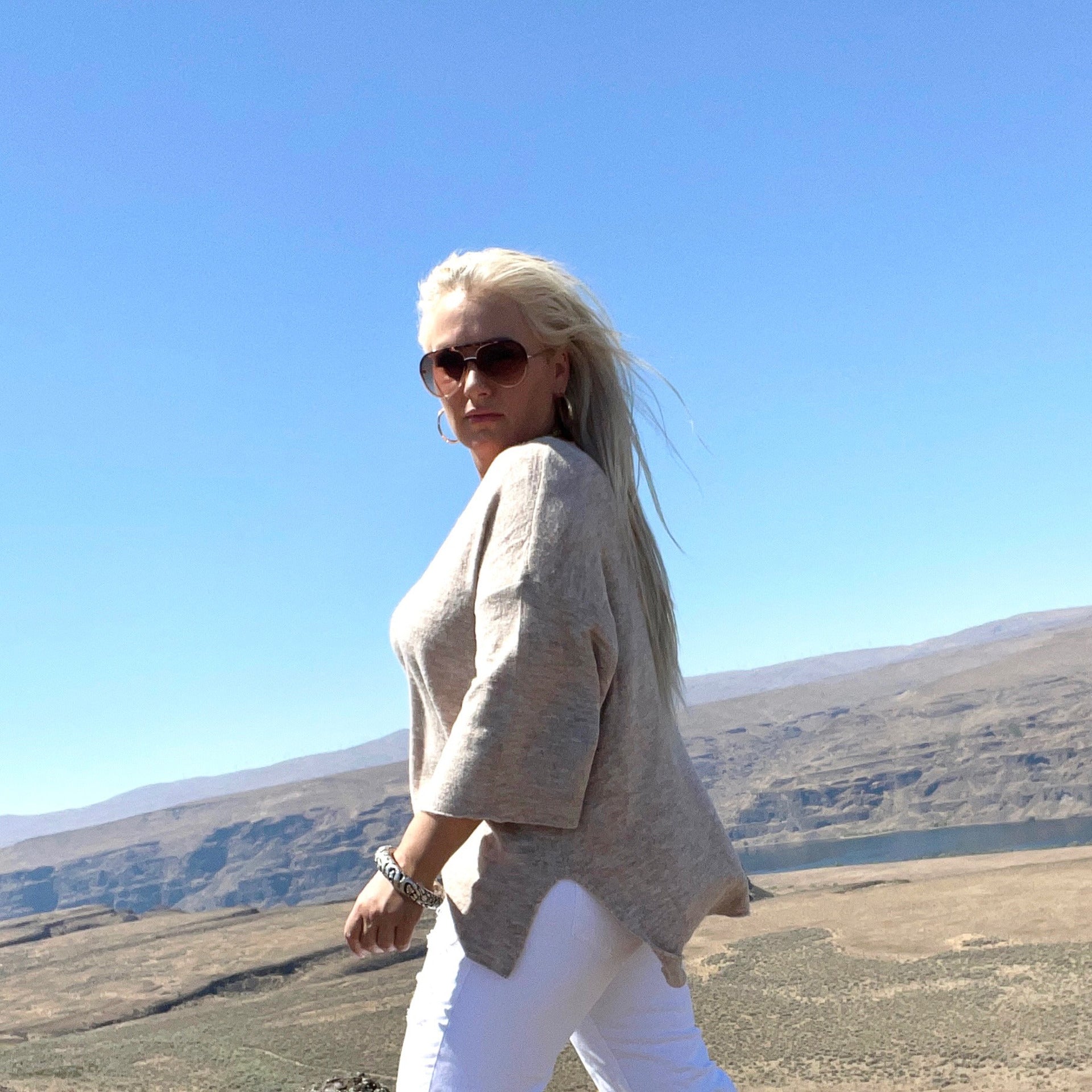 Essence V-Neck Sweater (Taupe)