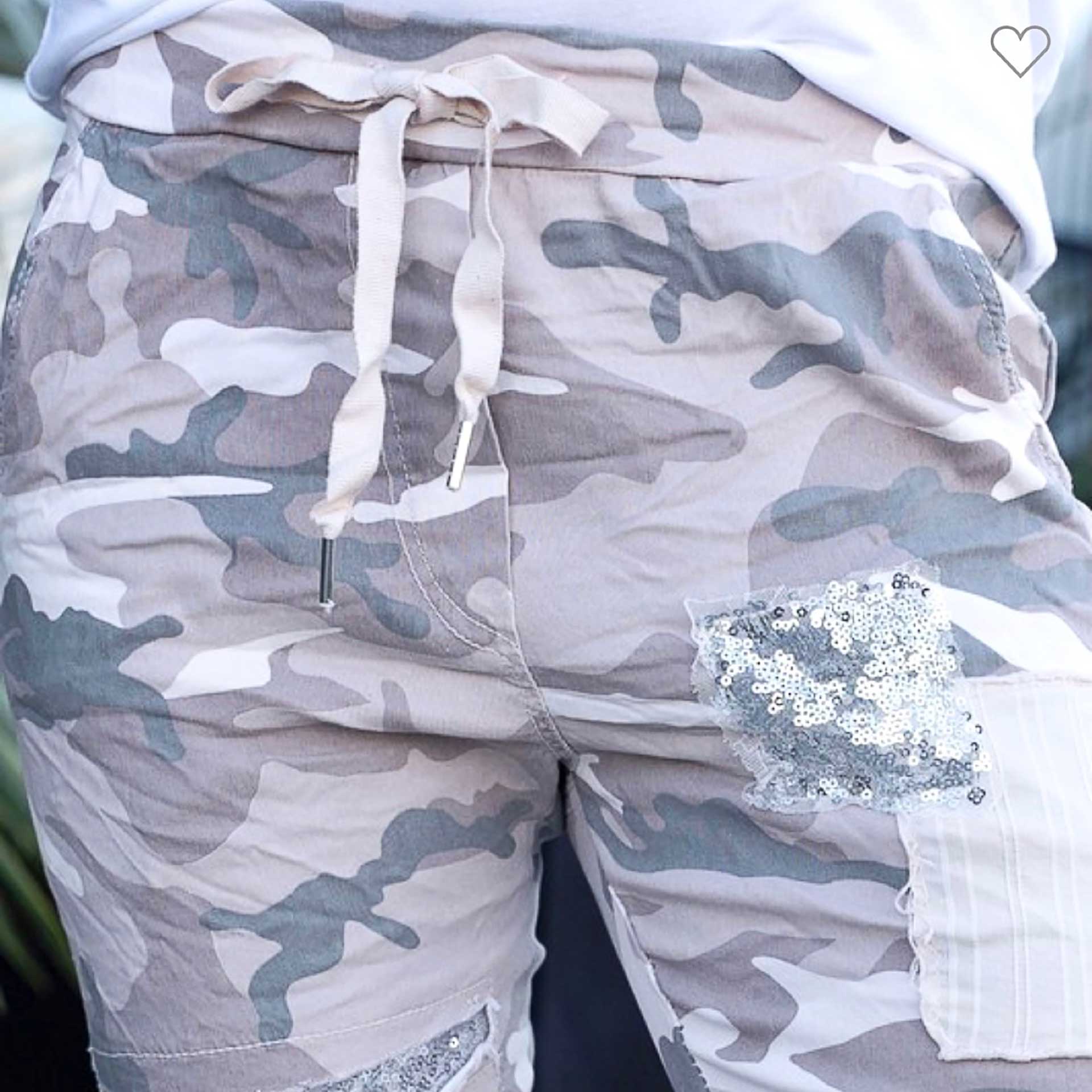 Farrah Camo Bling Pant (Rose)