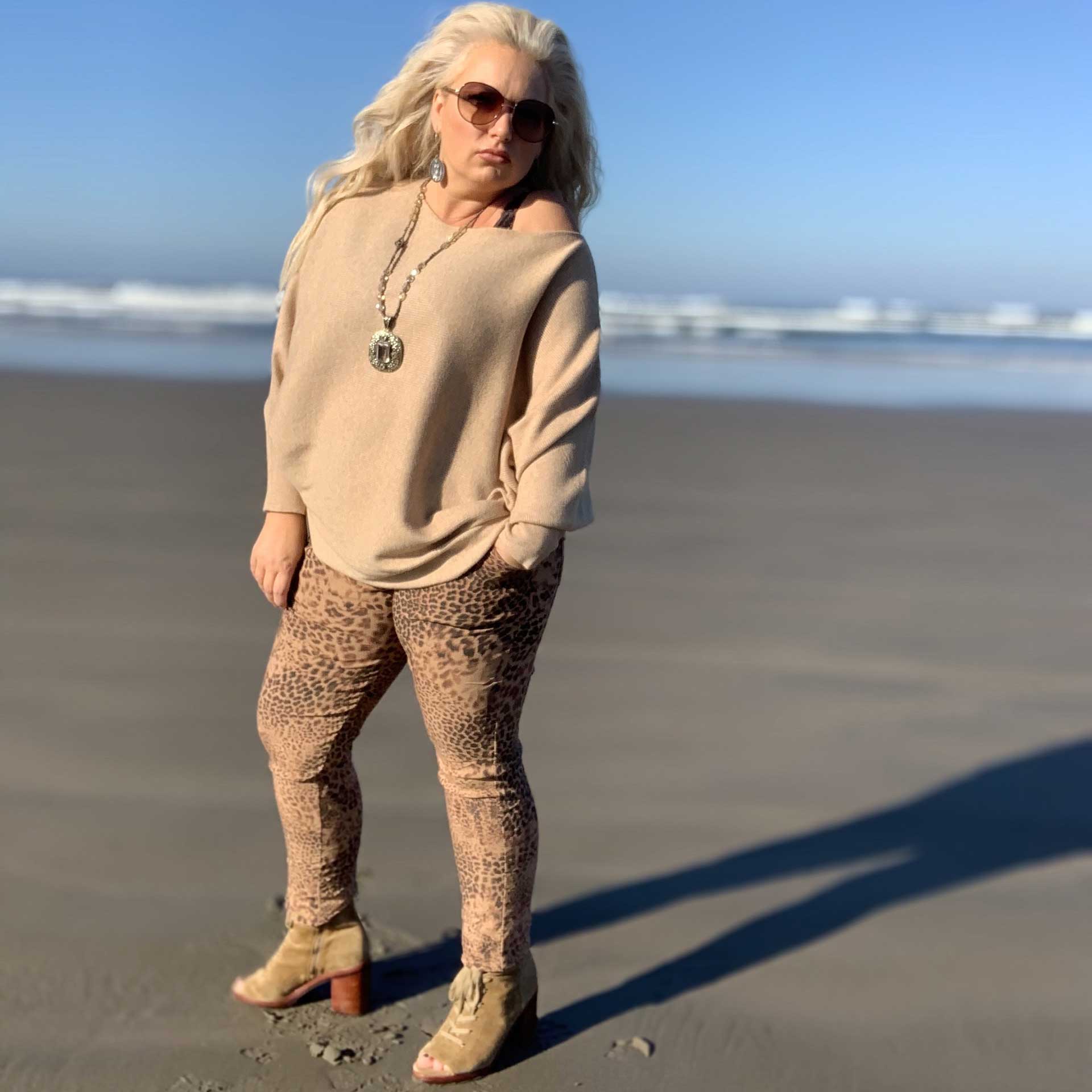 Farrah Pull-On Pant (Leopard)