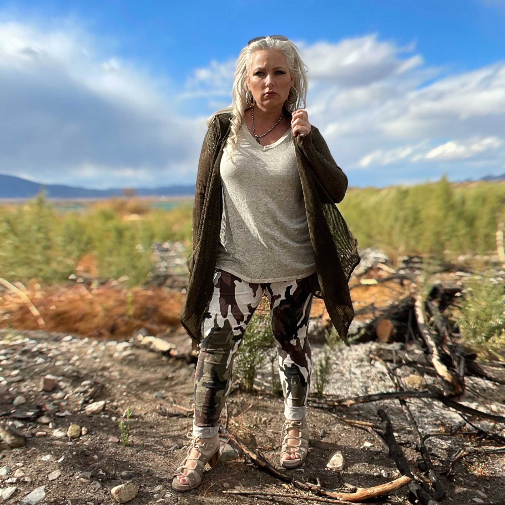 Felicia Floral Camo Jogger (White)