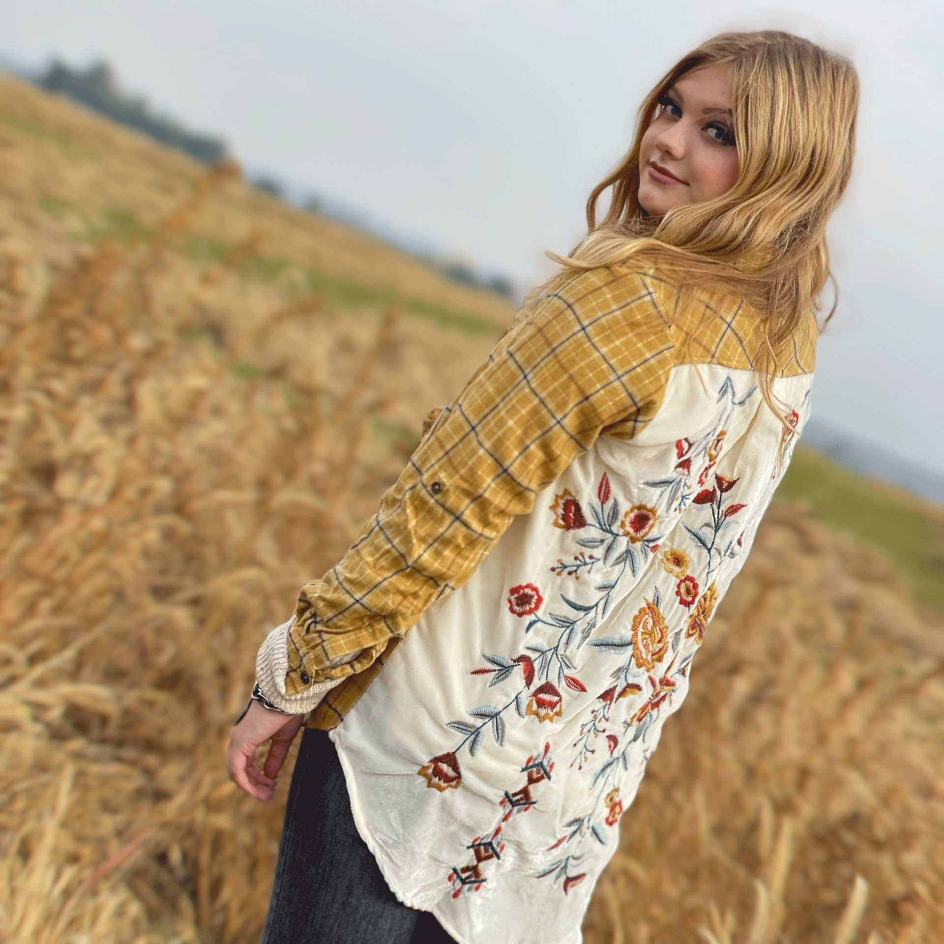 Floral Essence Plaid Shirt