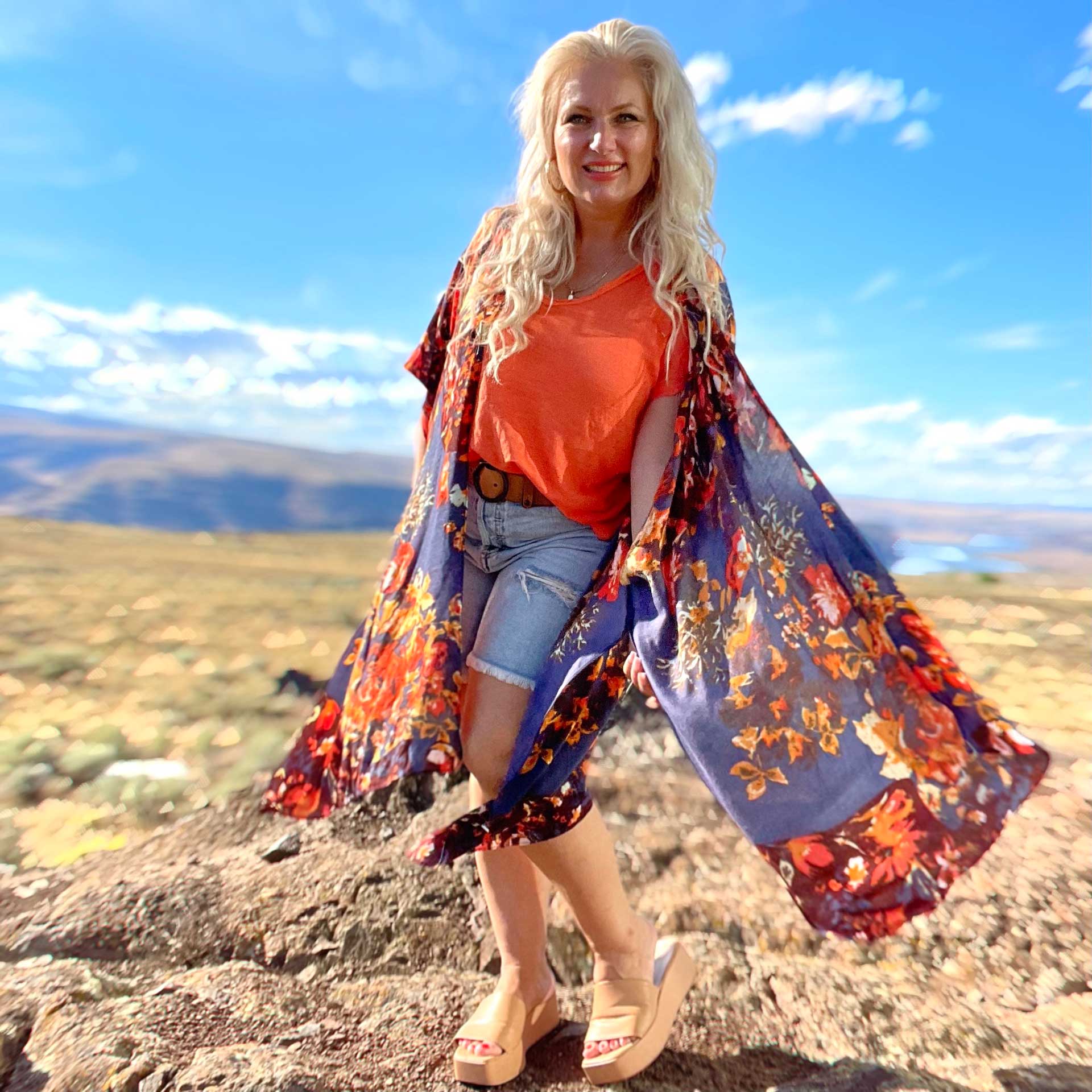 Floral Fusion Kimono