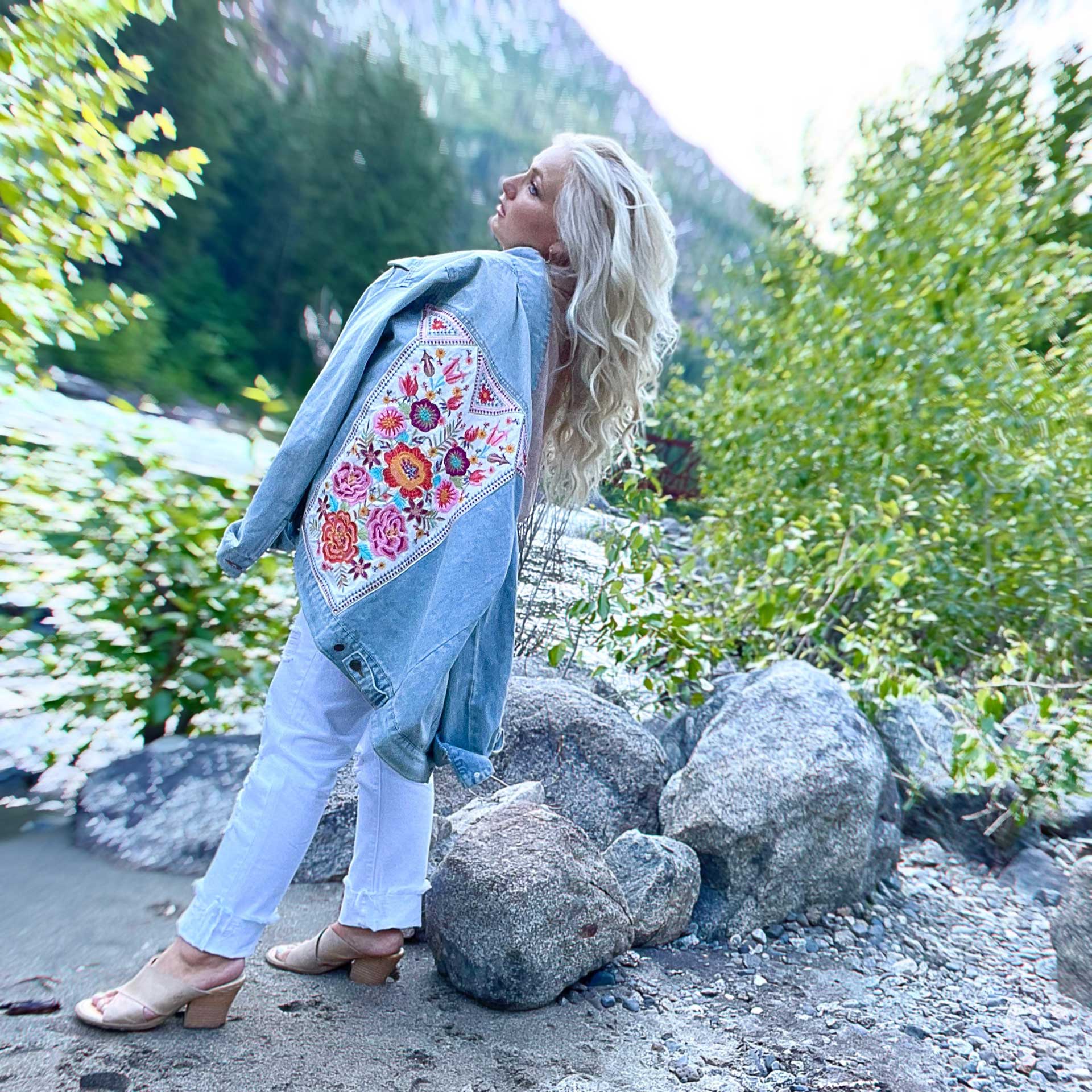 Floral Society Denim Jacket