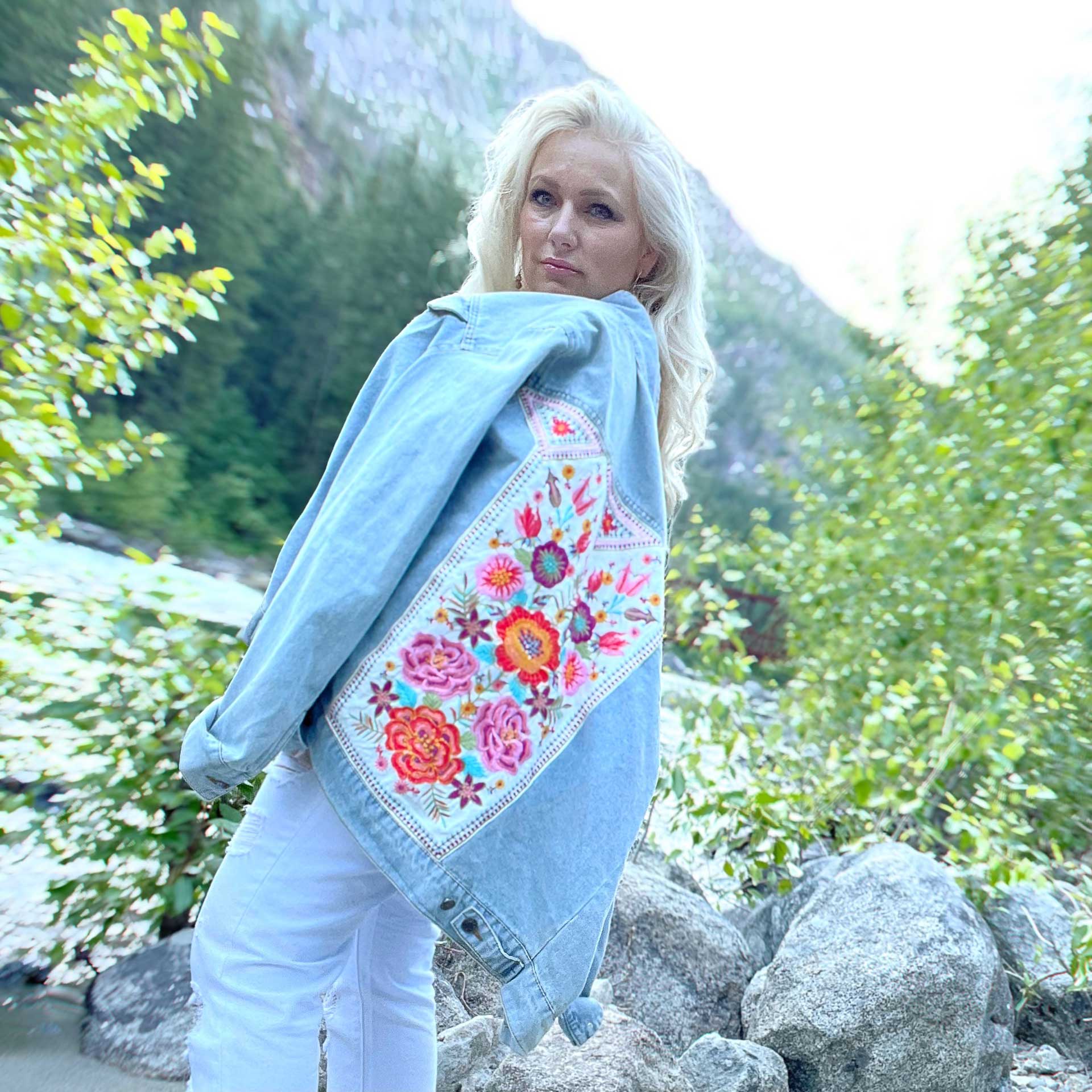 Floral Society Denim Jacket