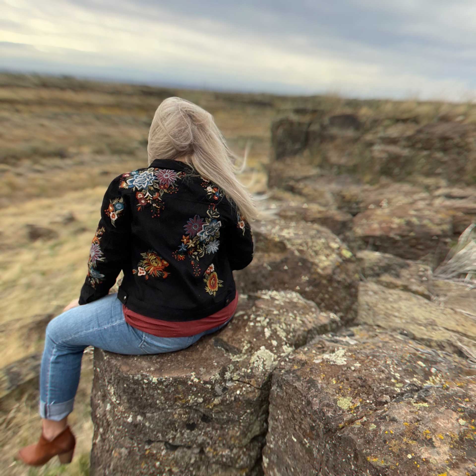 Floral Visions Denim Jacket