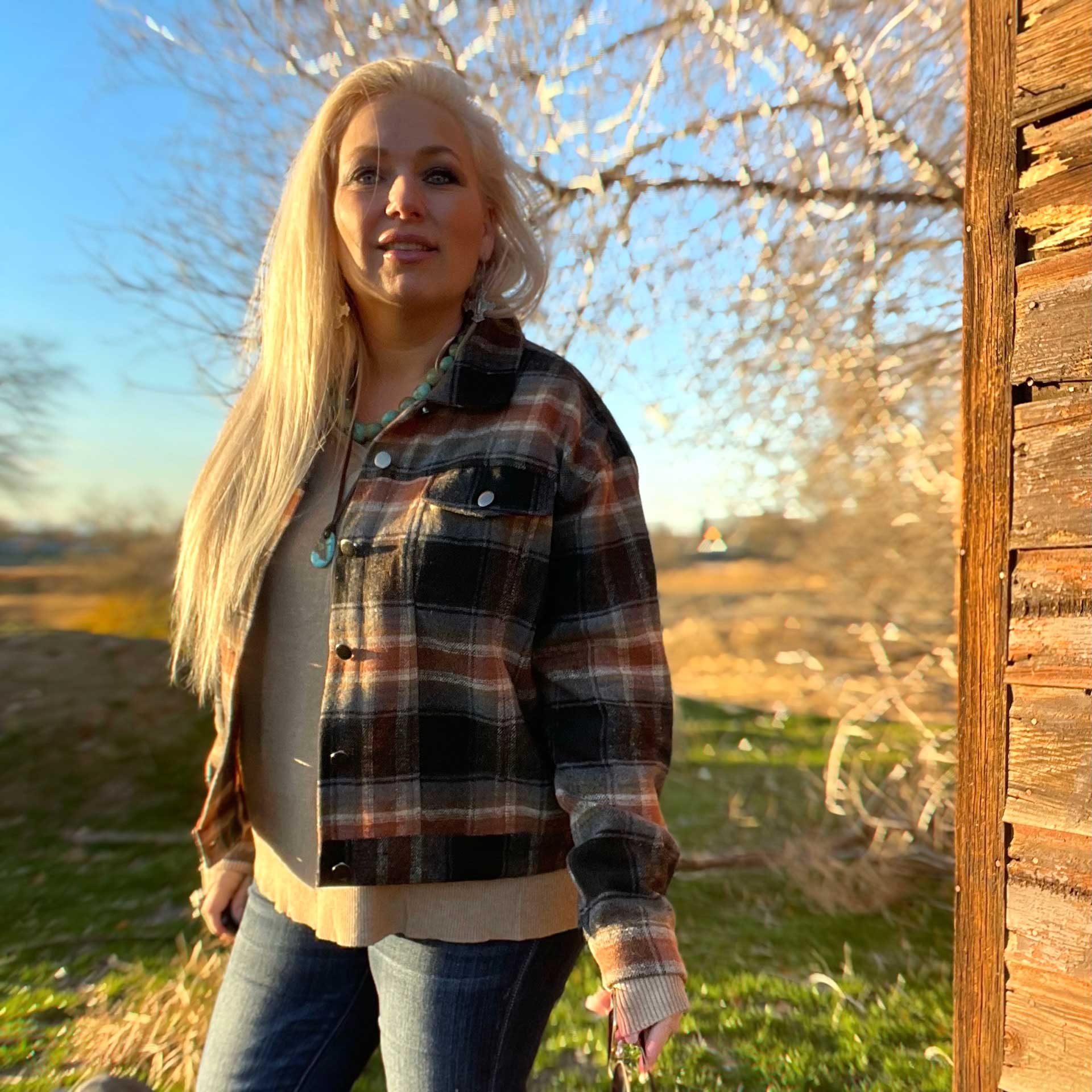 Forever Plaid Jacket (Black)