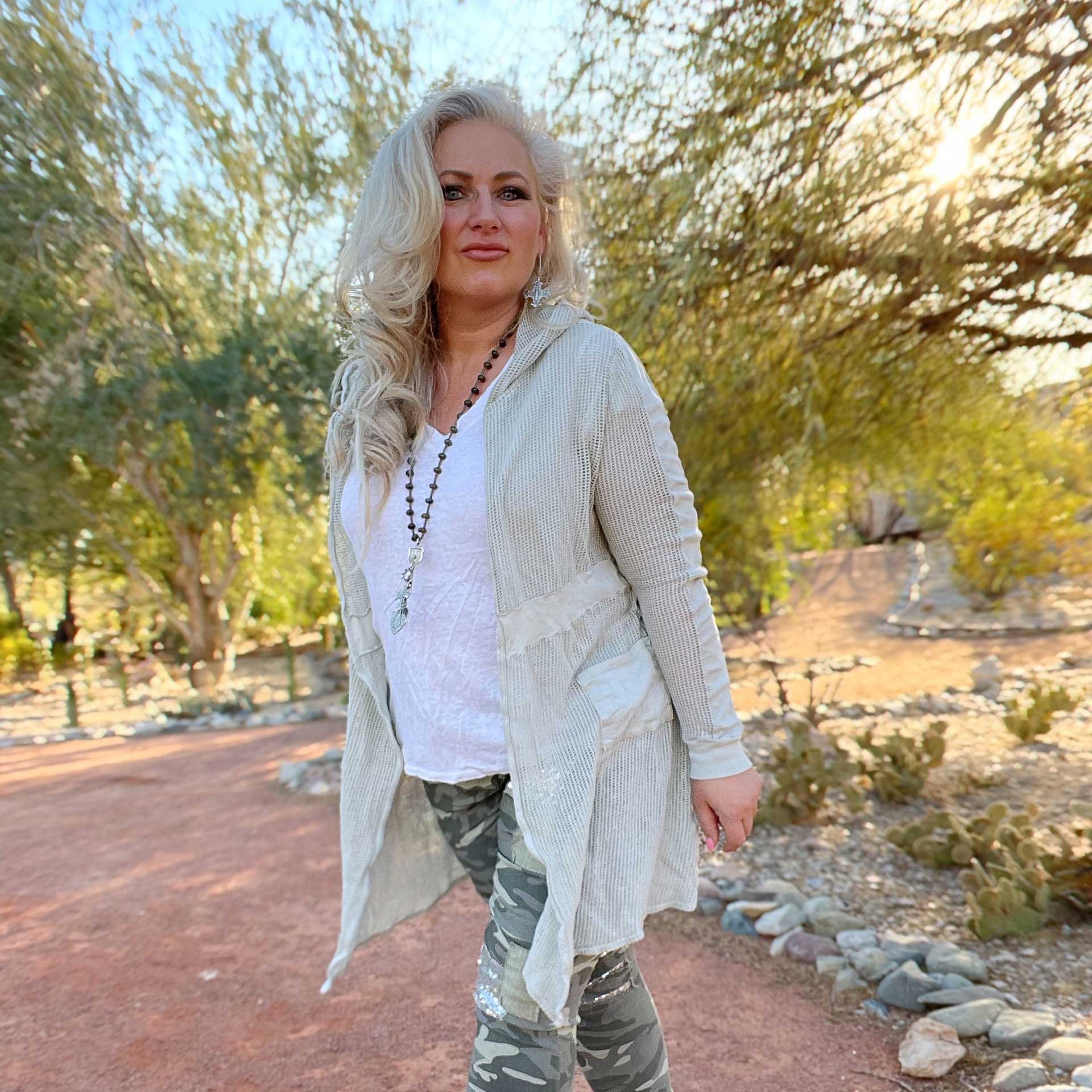 Genesis Hooded Cardigan (Moss)