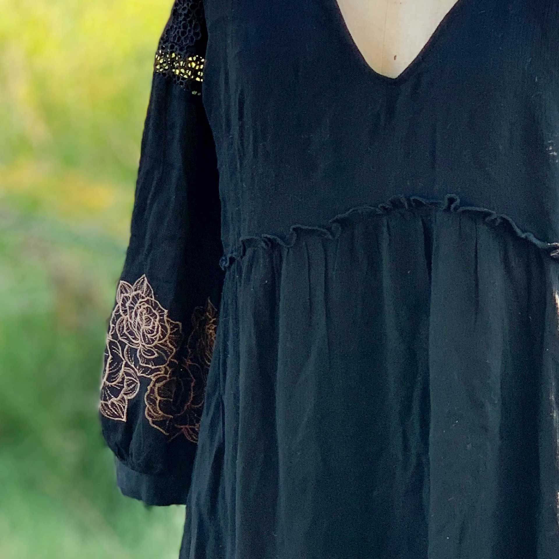 Golden Rose Tunic Dress