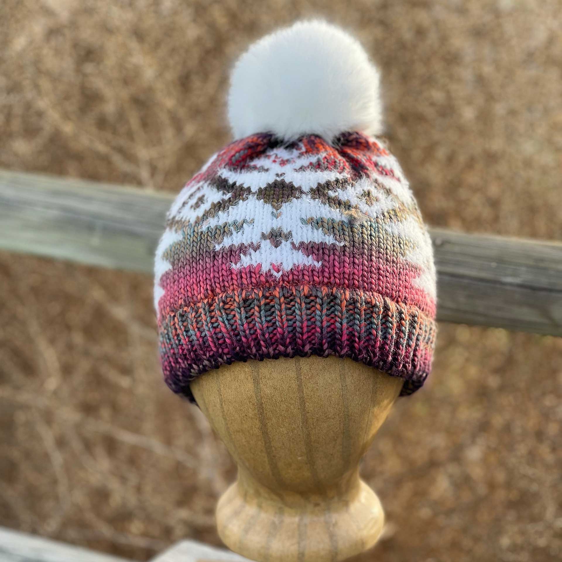 Good Vibes Aztec Beanie (Rust)