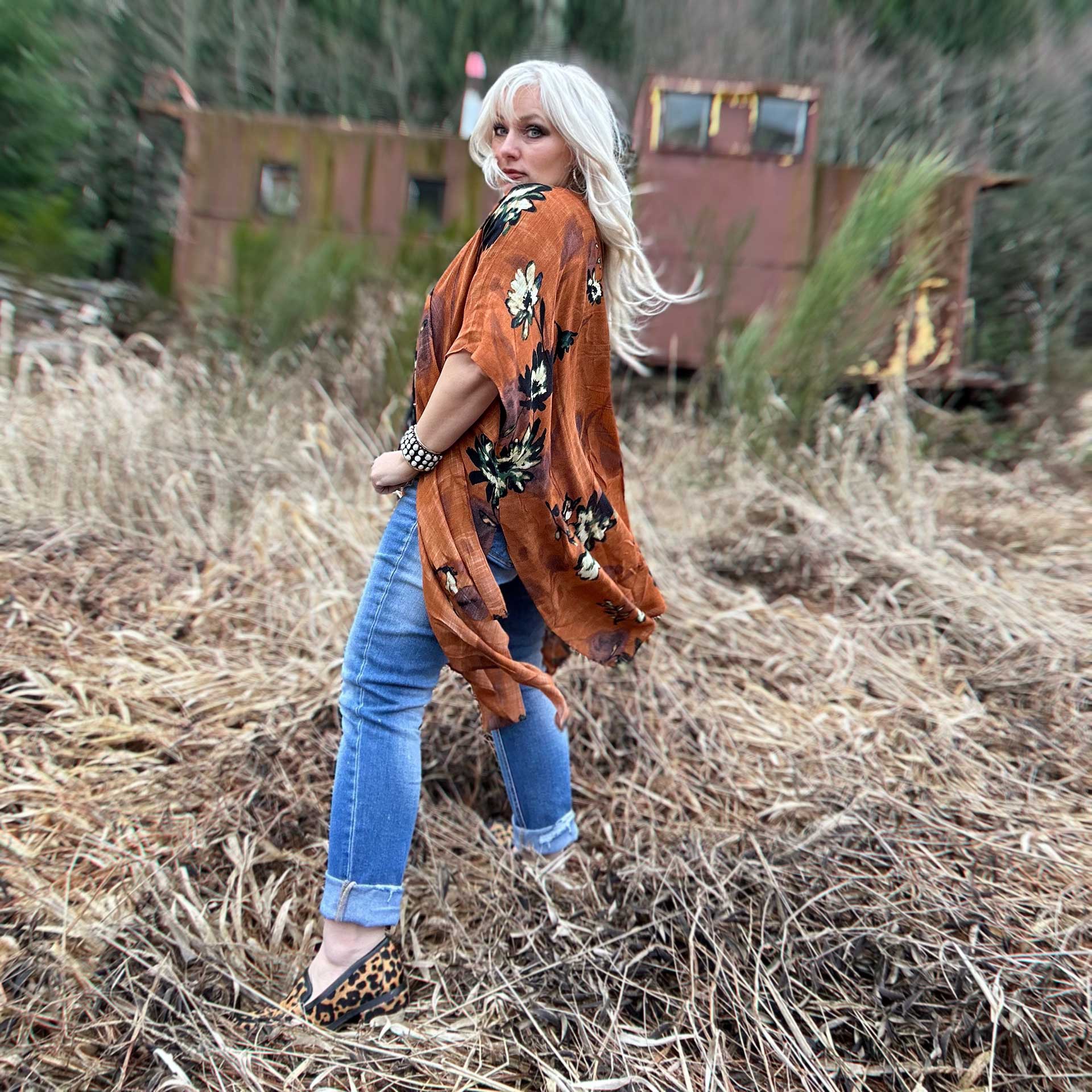 Good Vibes Floral Kimono