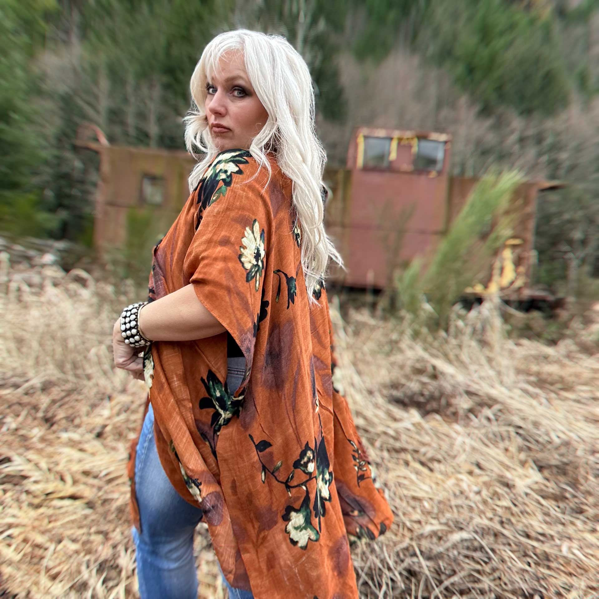 Good Vibes Floral Kimono