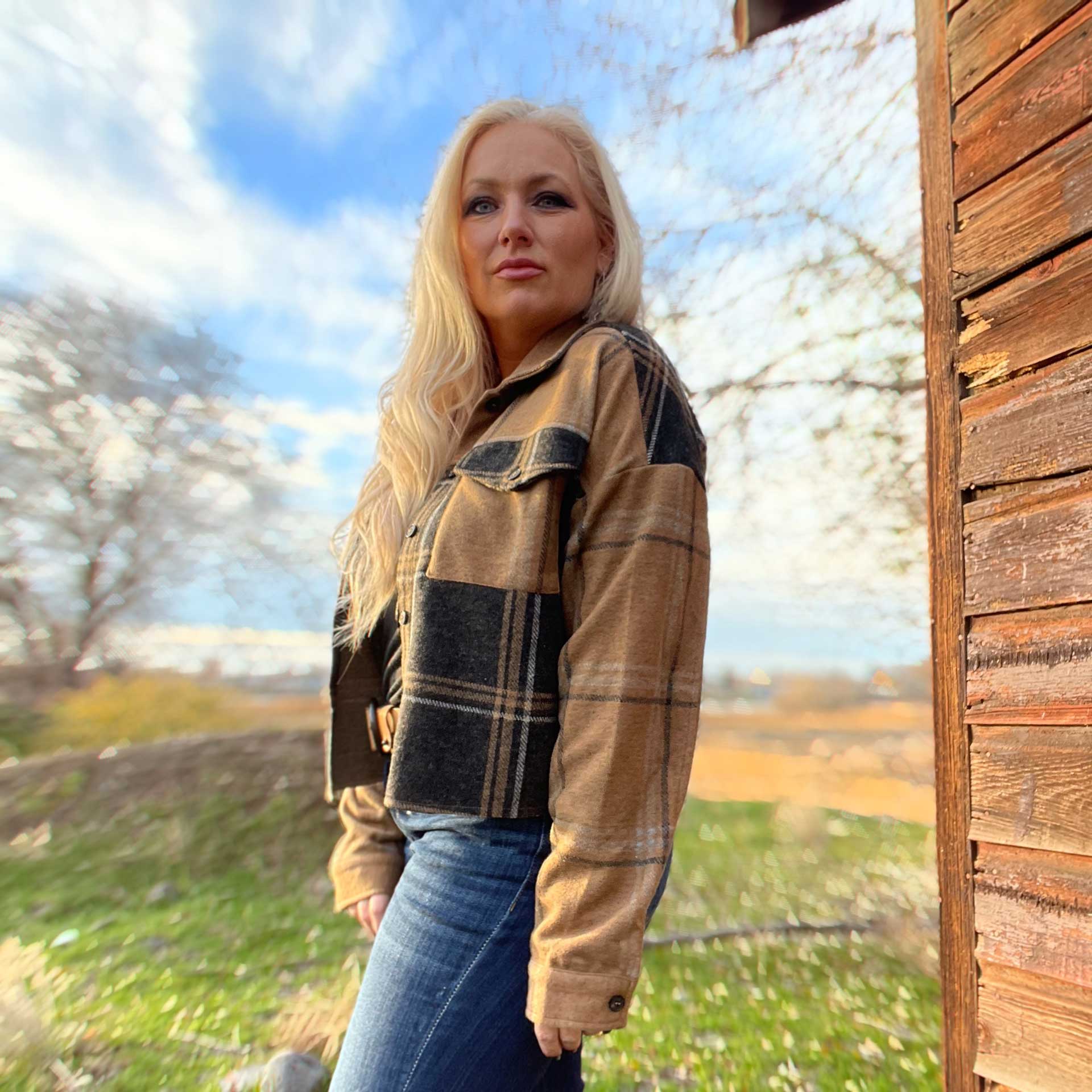 Hendrix Cropped Plaid Jacket