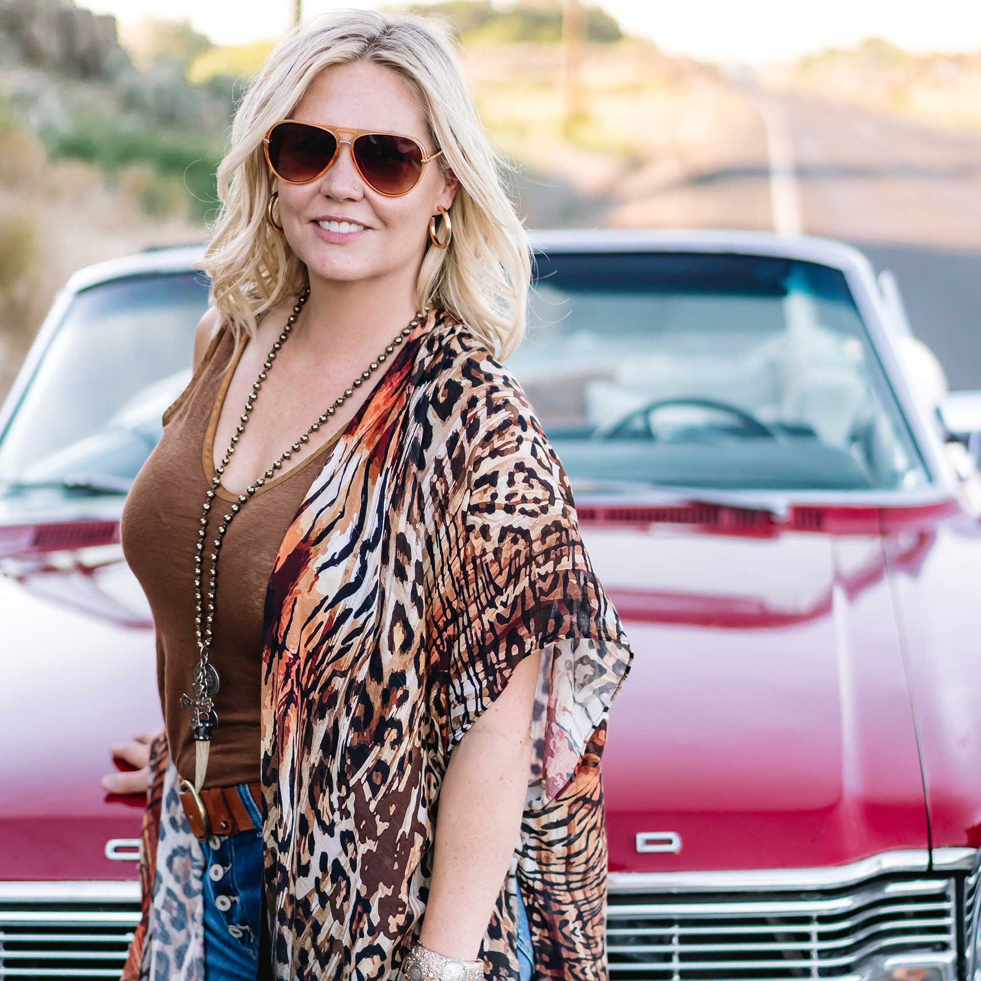 Hot Shot Leopard Kimono