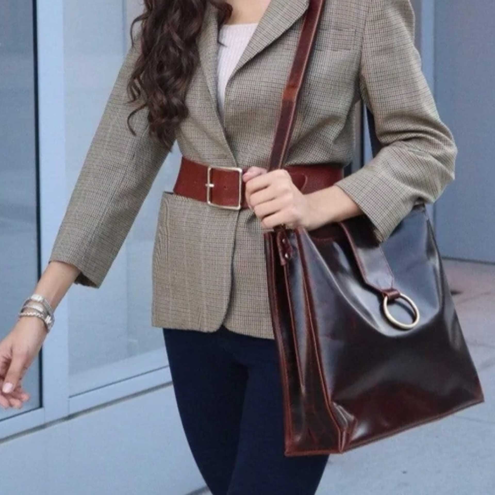 Hudson Large Leather Bucket Bag