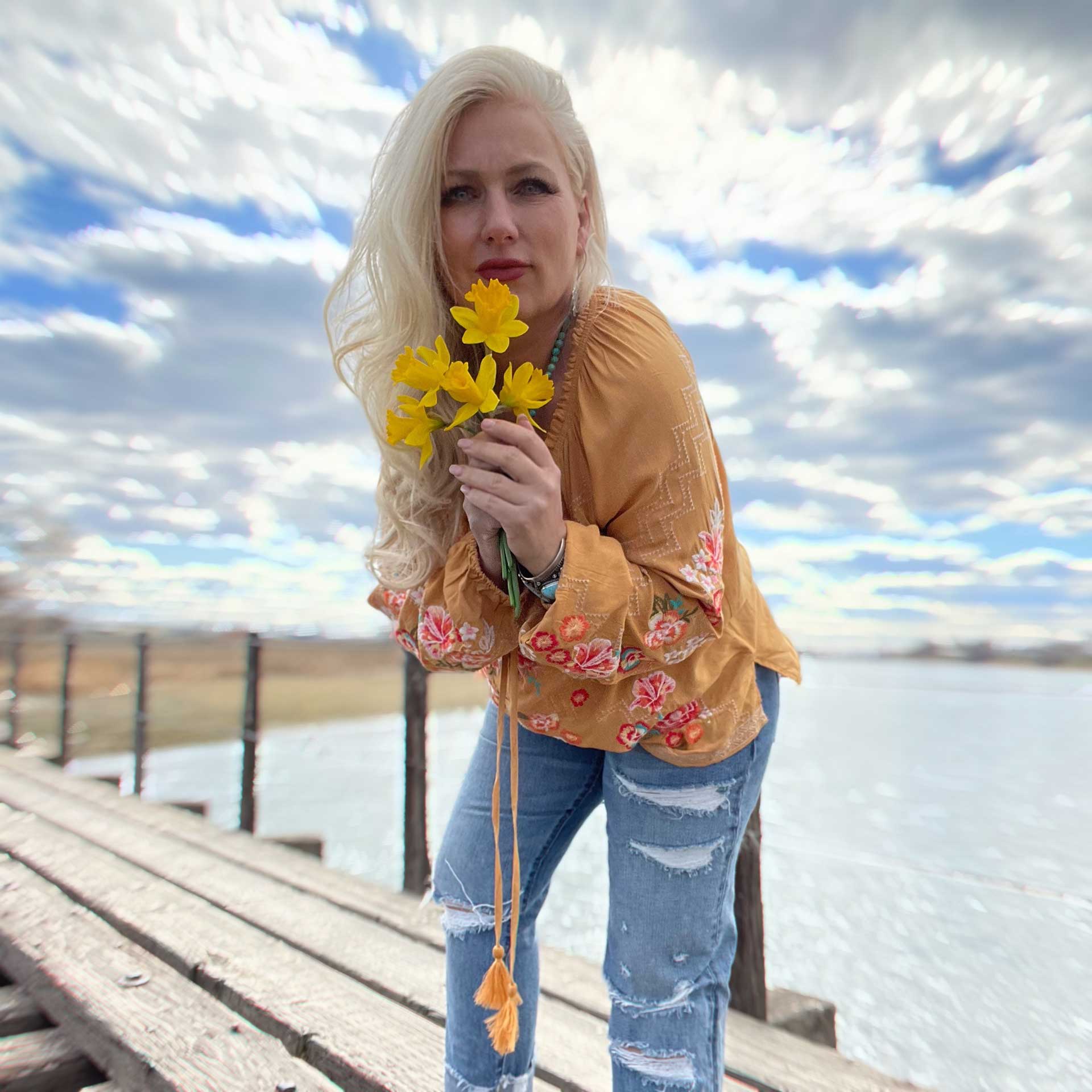 Isabella Embroidered Peasant Top