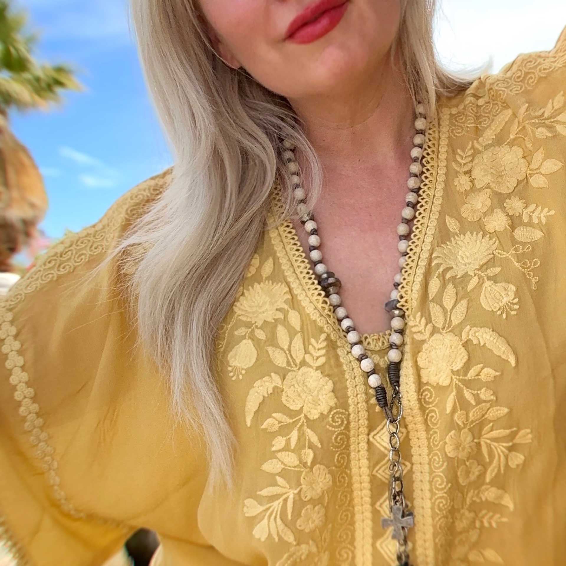 Jasmine Embroidered Top (Bamboo)