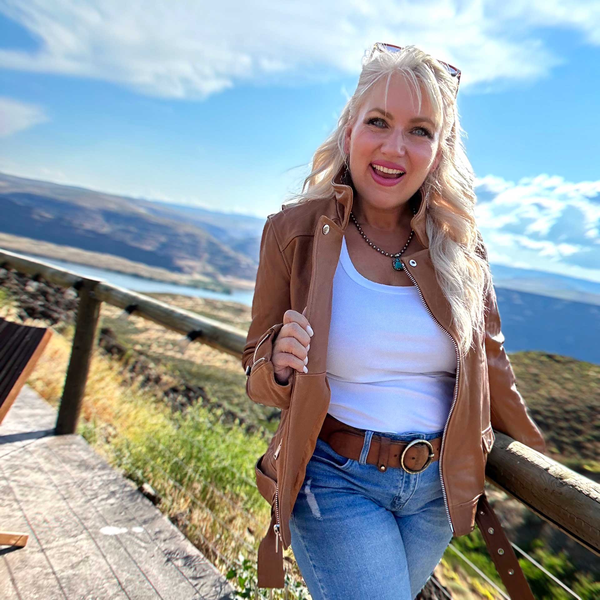 Jealousy Leather Moto Jacket (Camel)