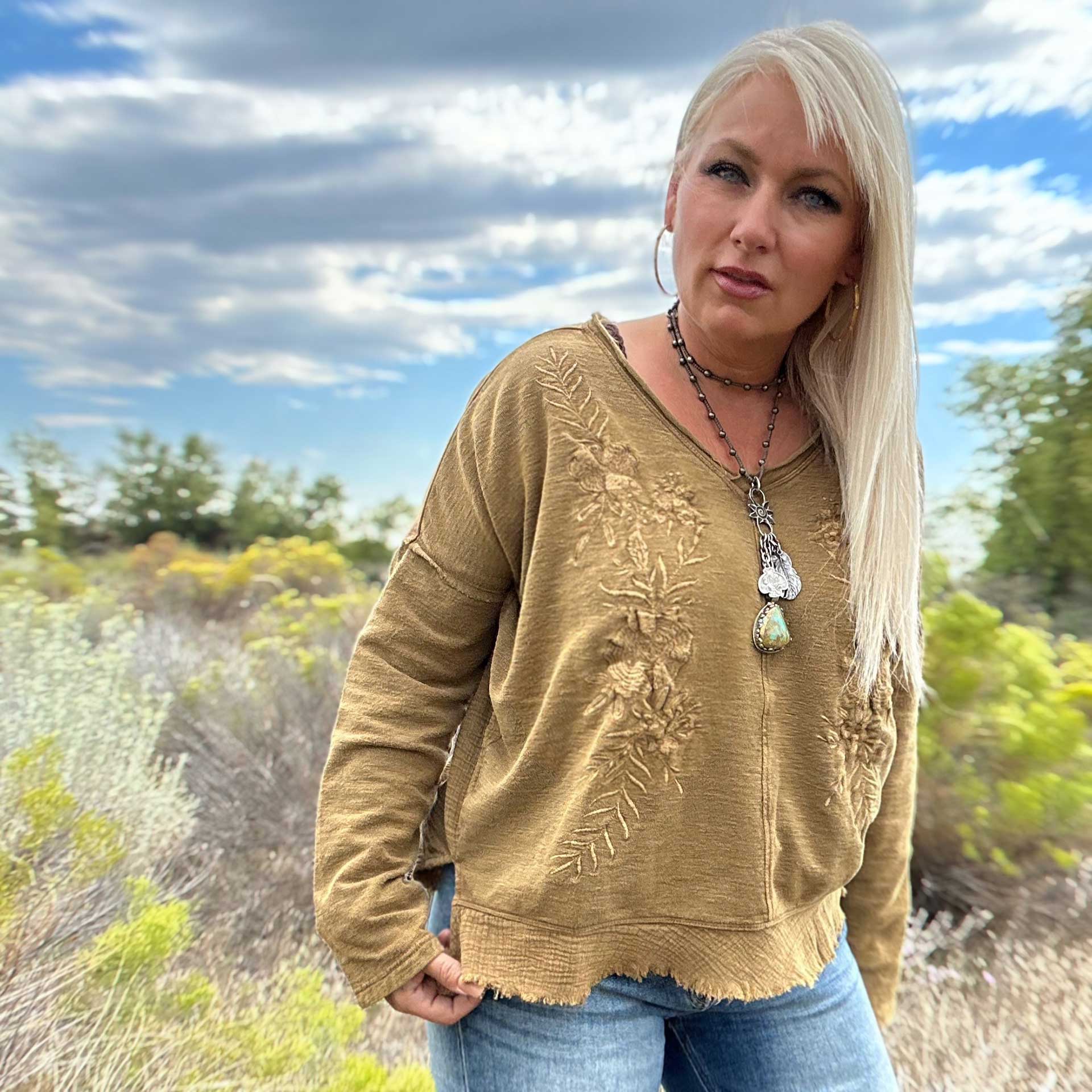 Joanna Cotton Top (Saffron)