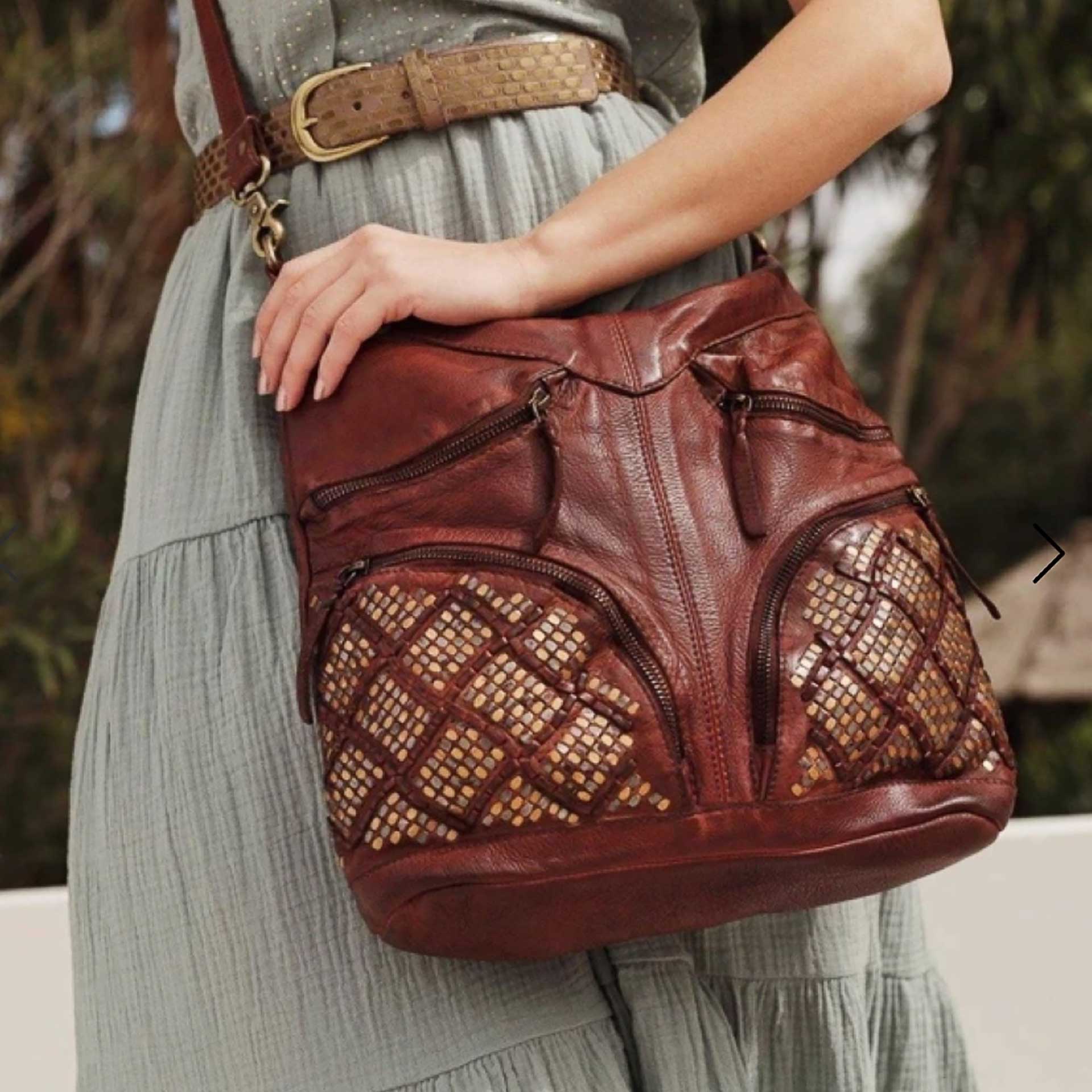 Journeys Stud Bag (Cognac)