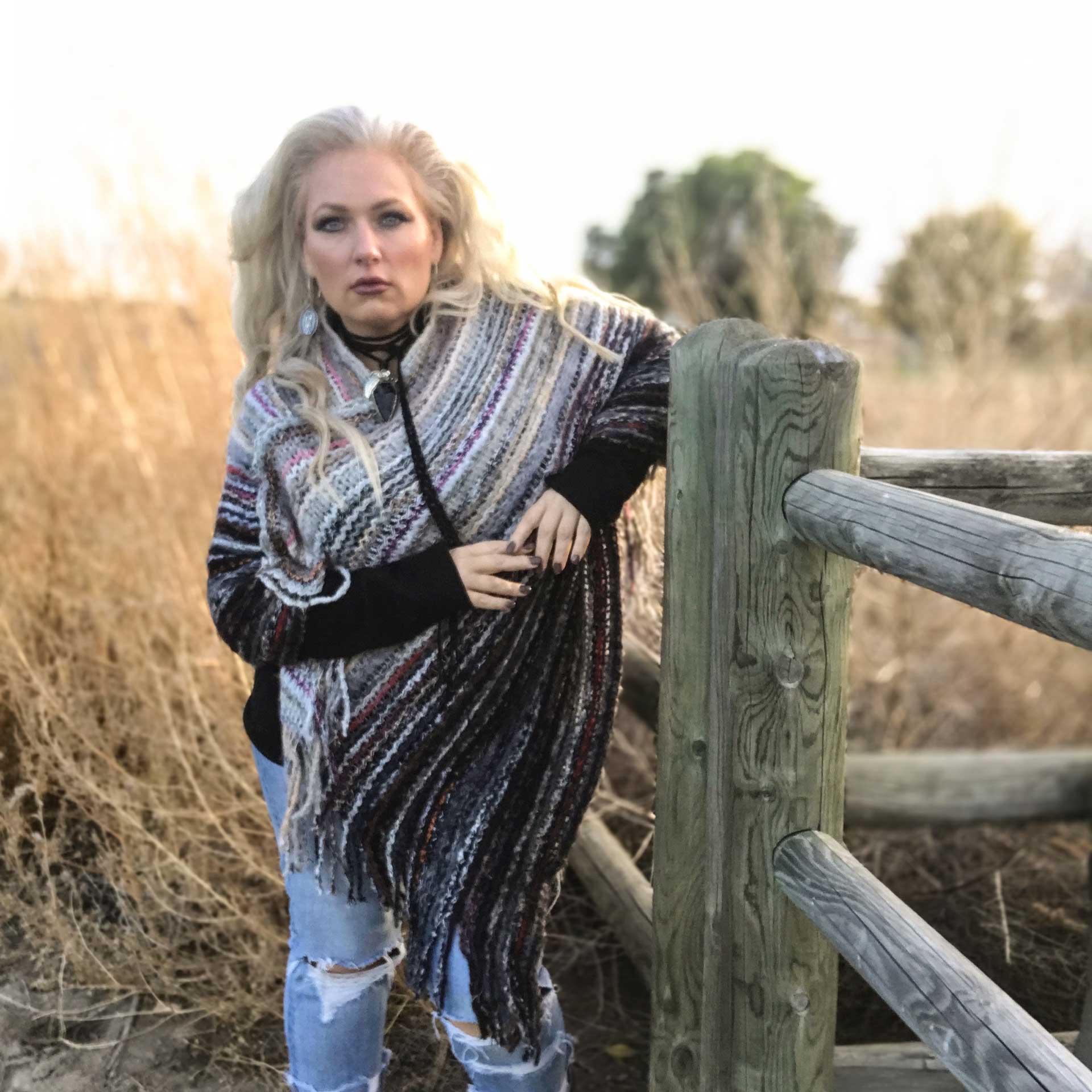 Judith Fringe Poncho