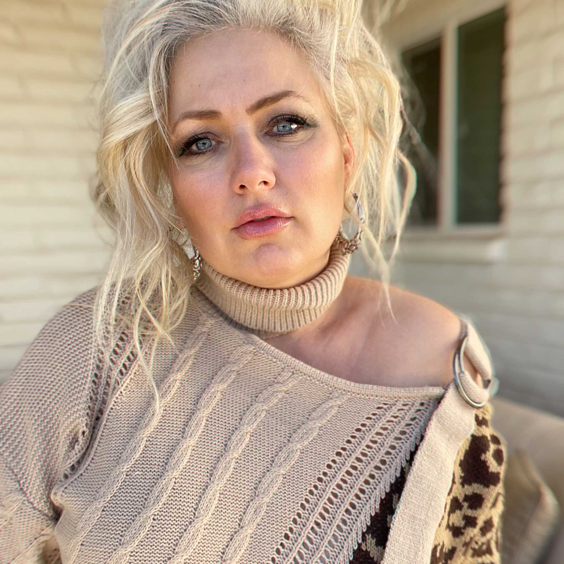 Jungle Cat Cold Shoulder Sweater