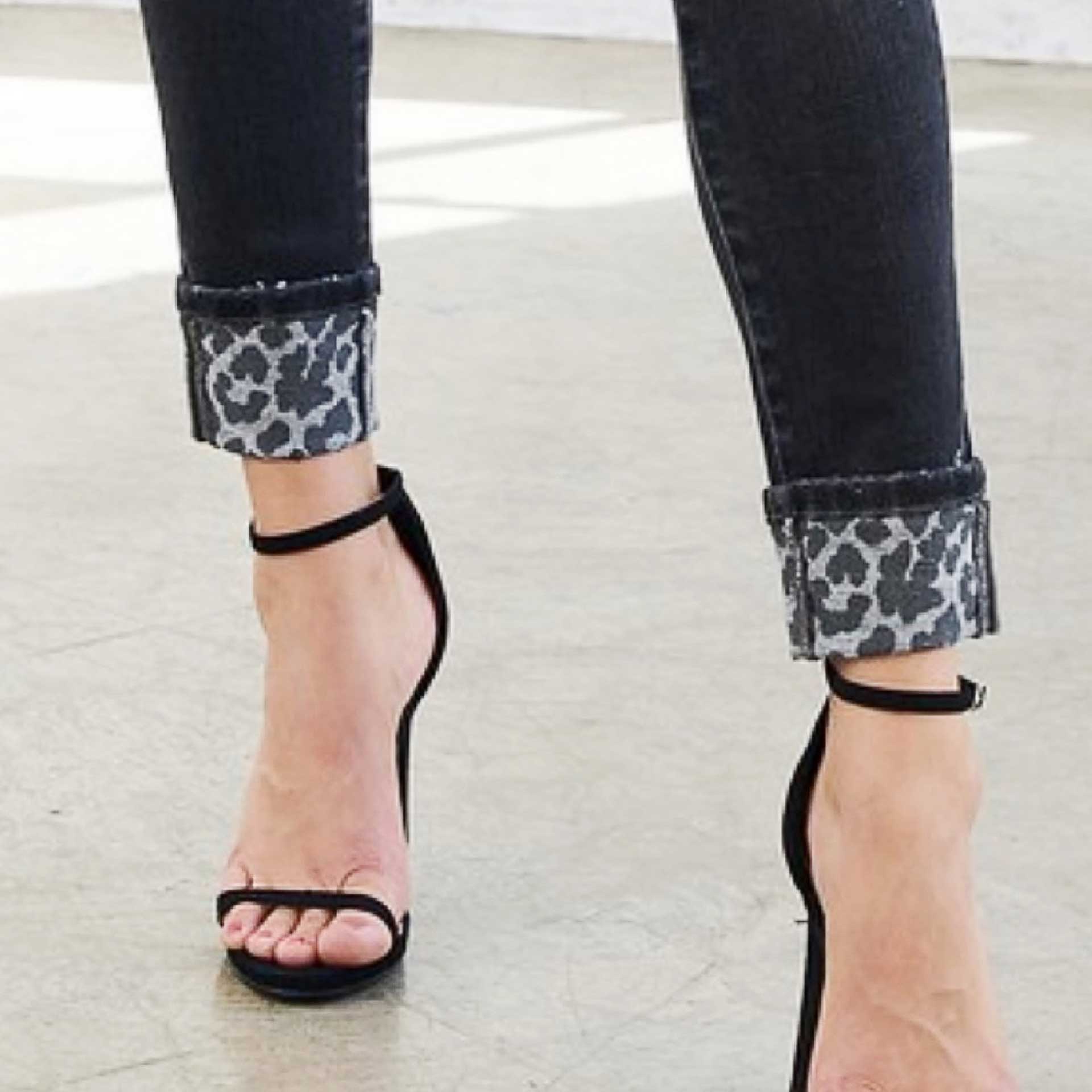 Just Because Leopard Cuff Jean