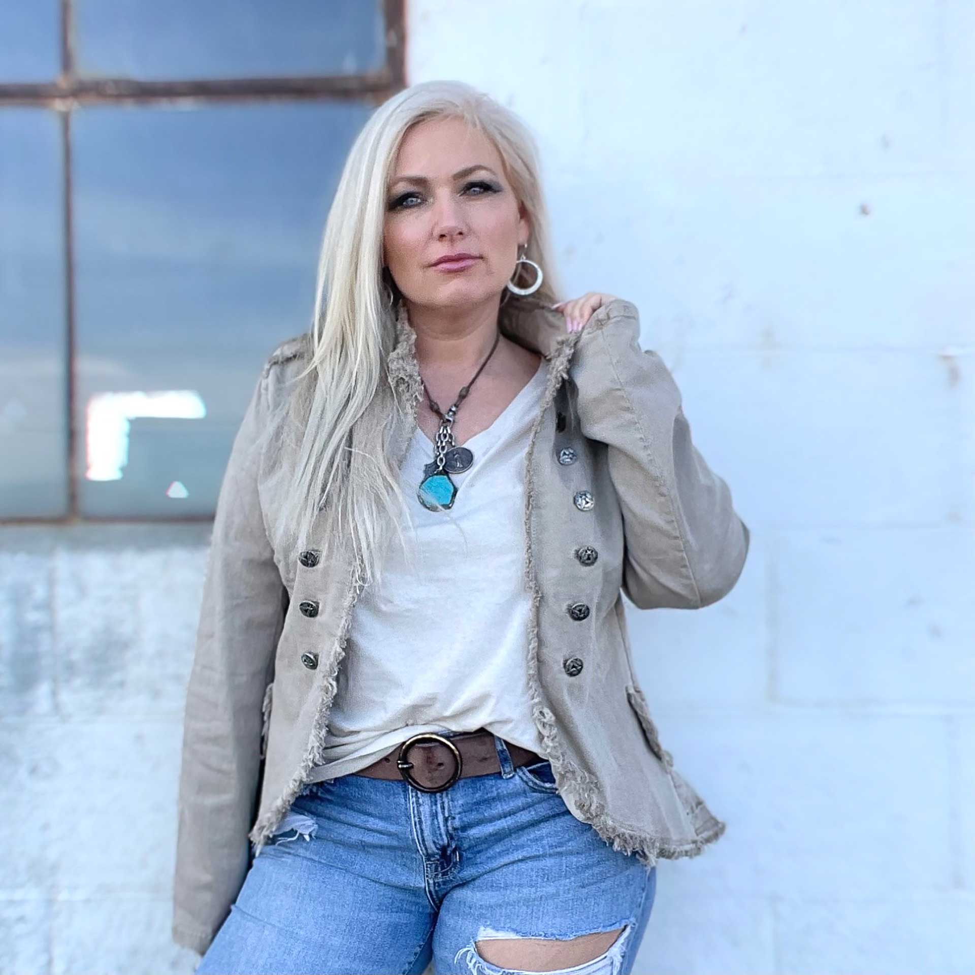 Kimi Button Jacket (Beige)