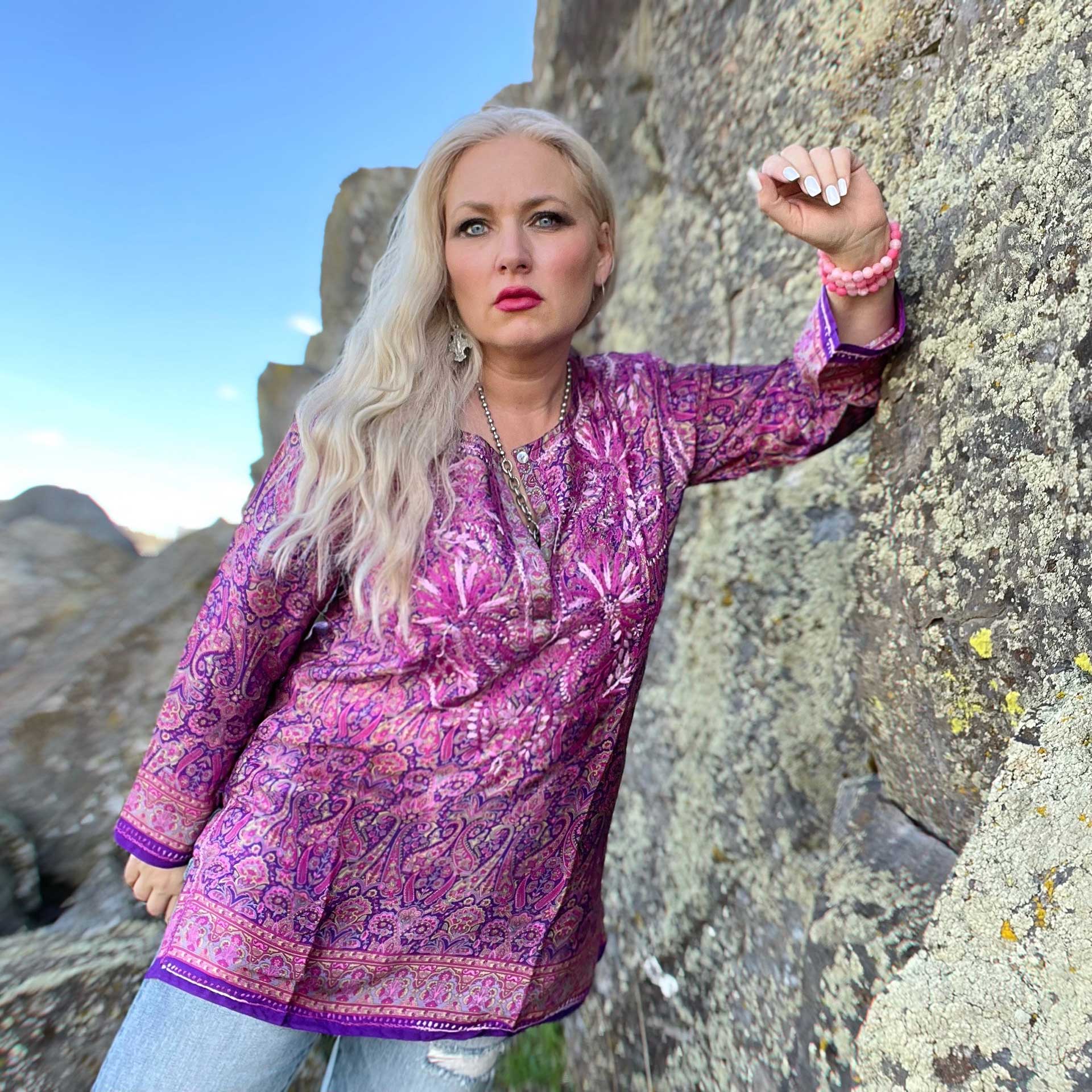 Lace Garden Silk Tunic