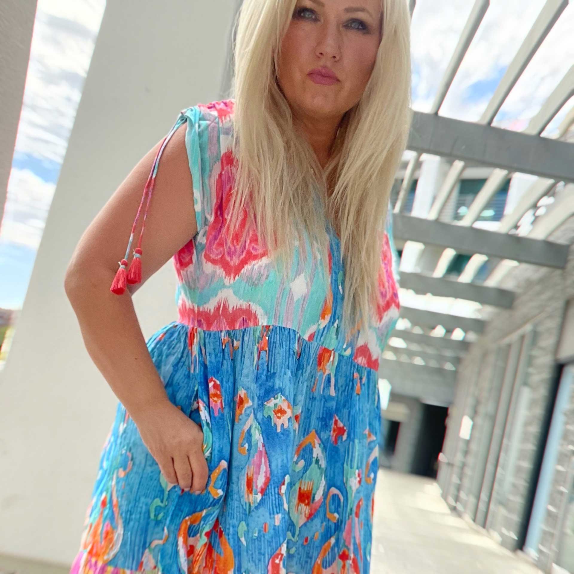 Lagoon Tiered Midi Dress