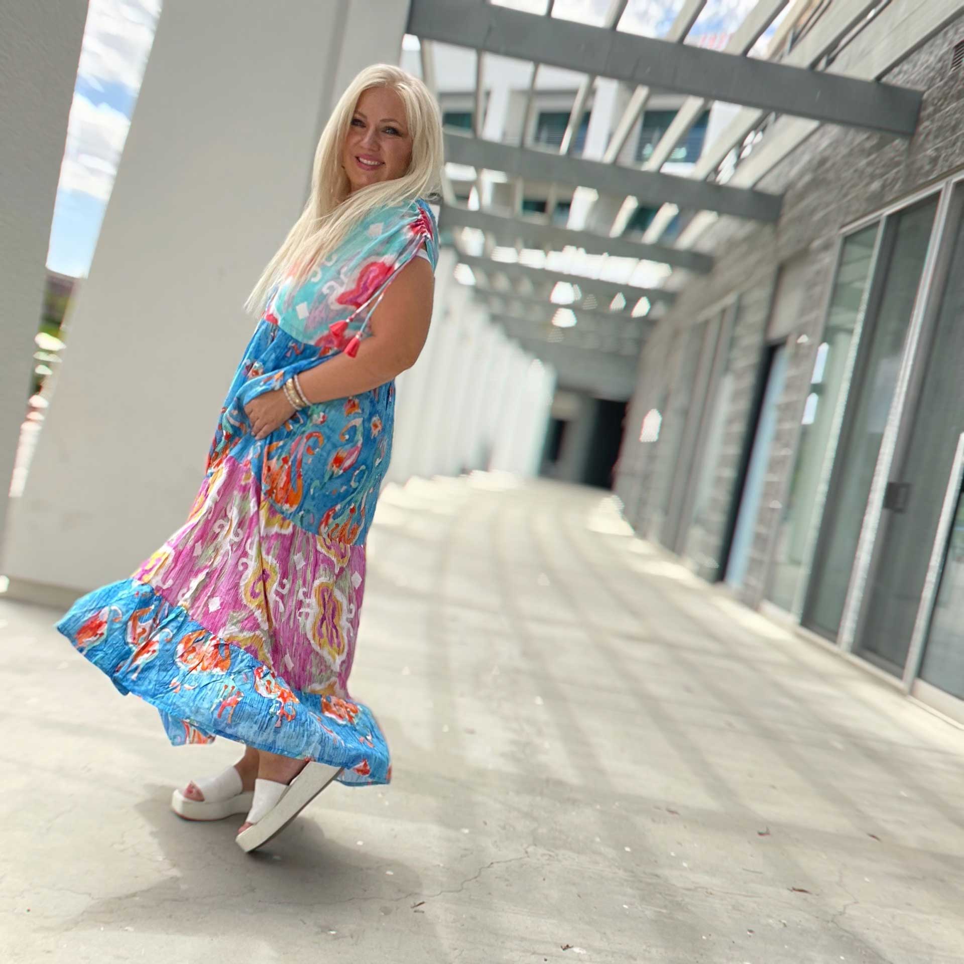 Lagoon Tiered Midi Dress