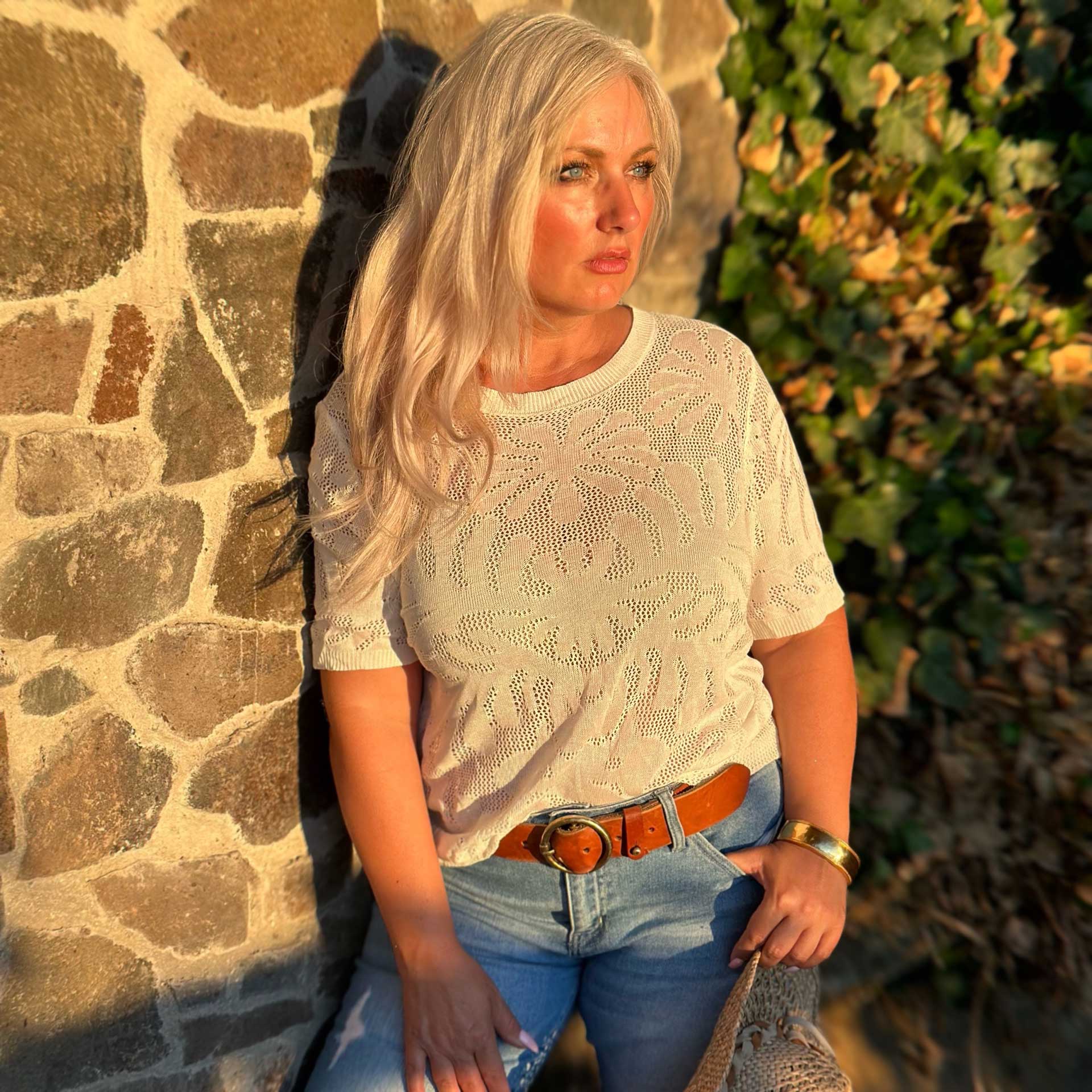 Laurel Lace Crewneck Tee