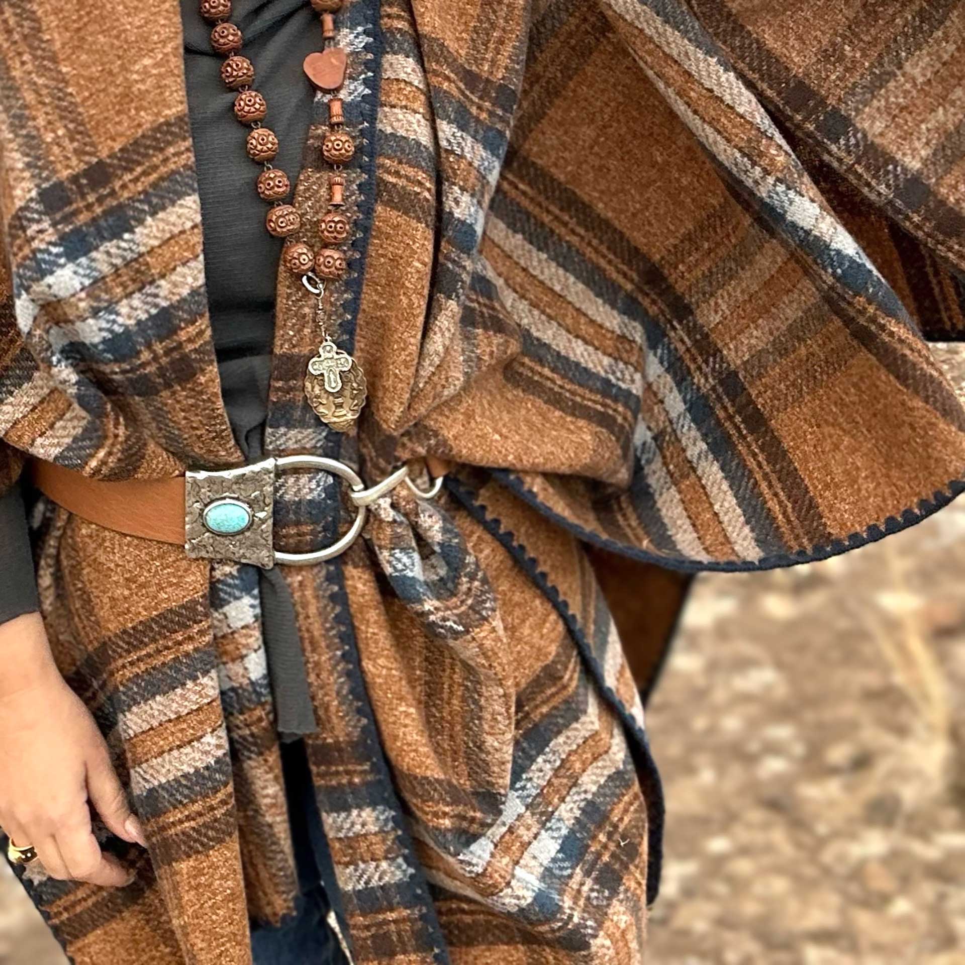 Lauren Plaid Wrap (Blue)