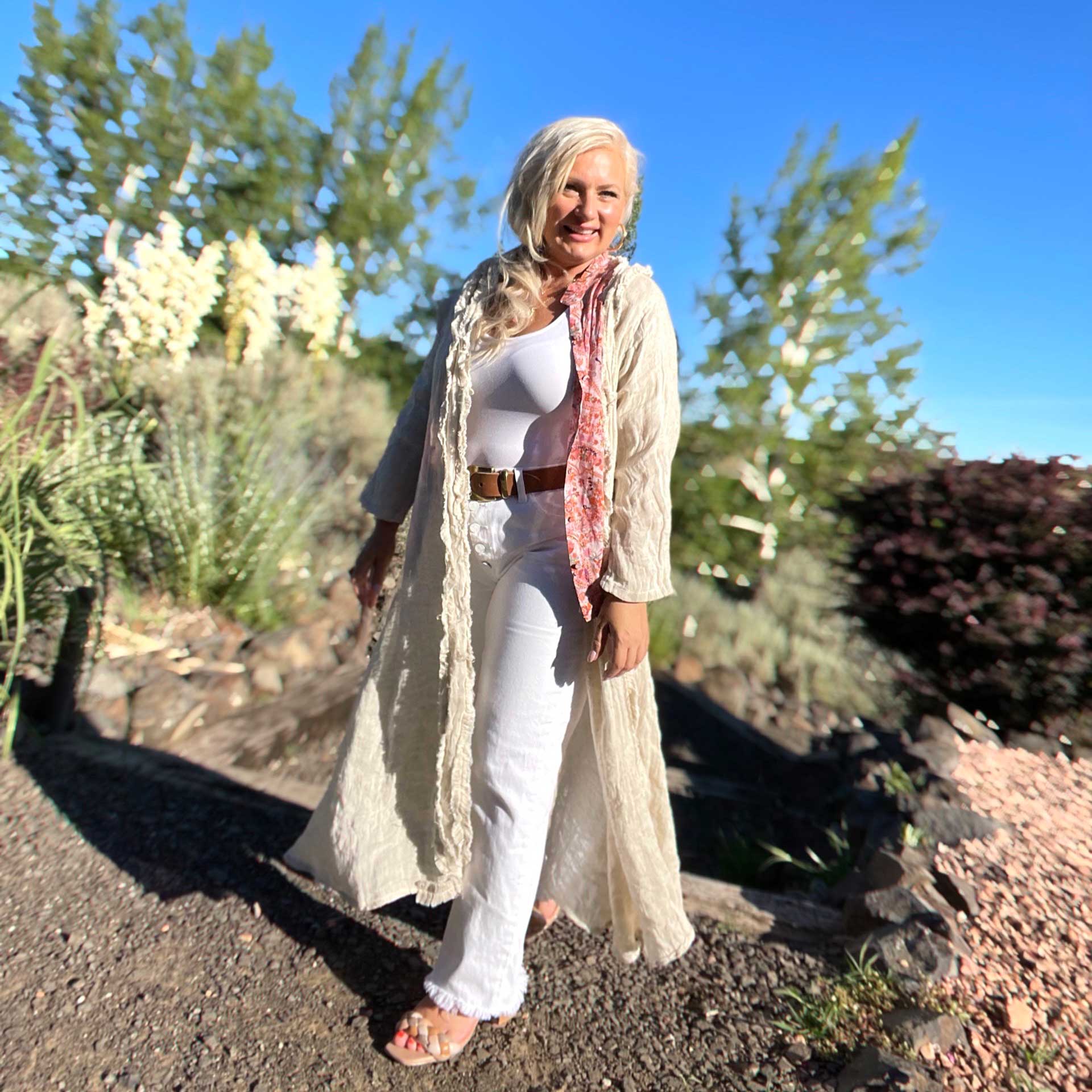 Layla Linen Duster (Flax)