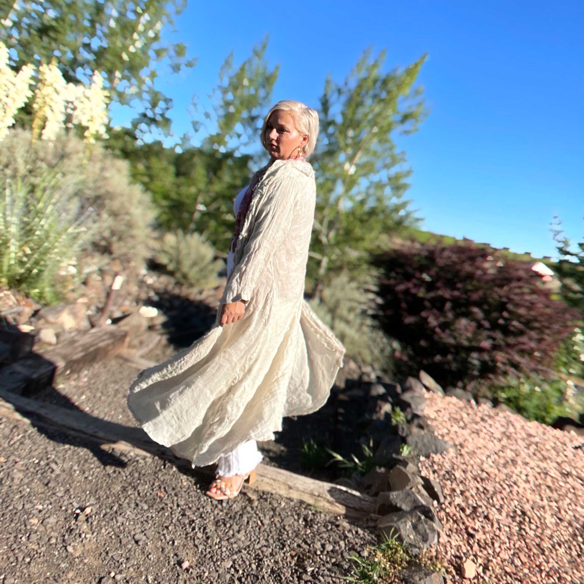 Layla Linen Duster (Flax)