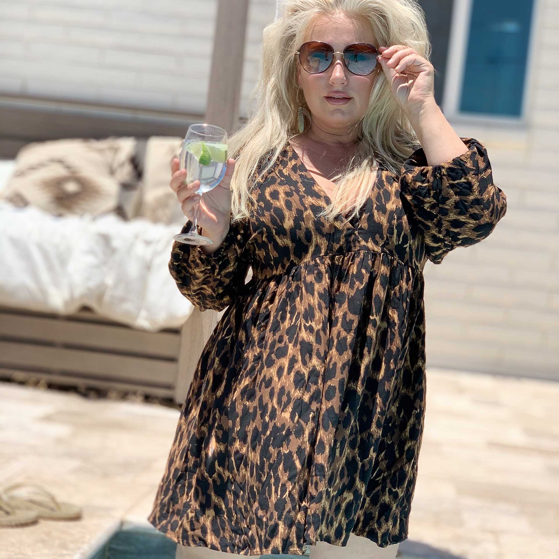 Leopard Mini Swing Dress