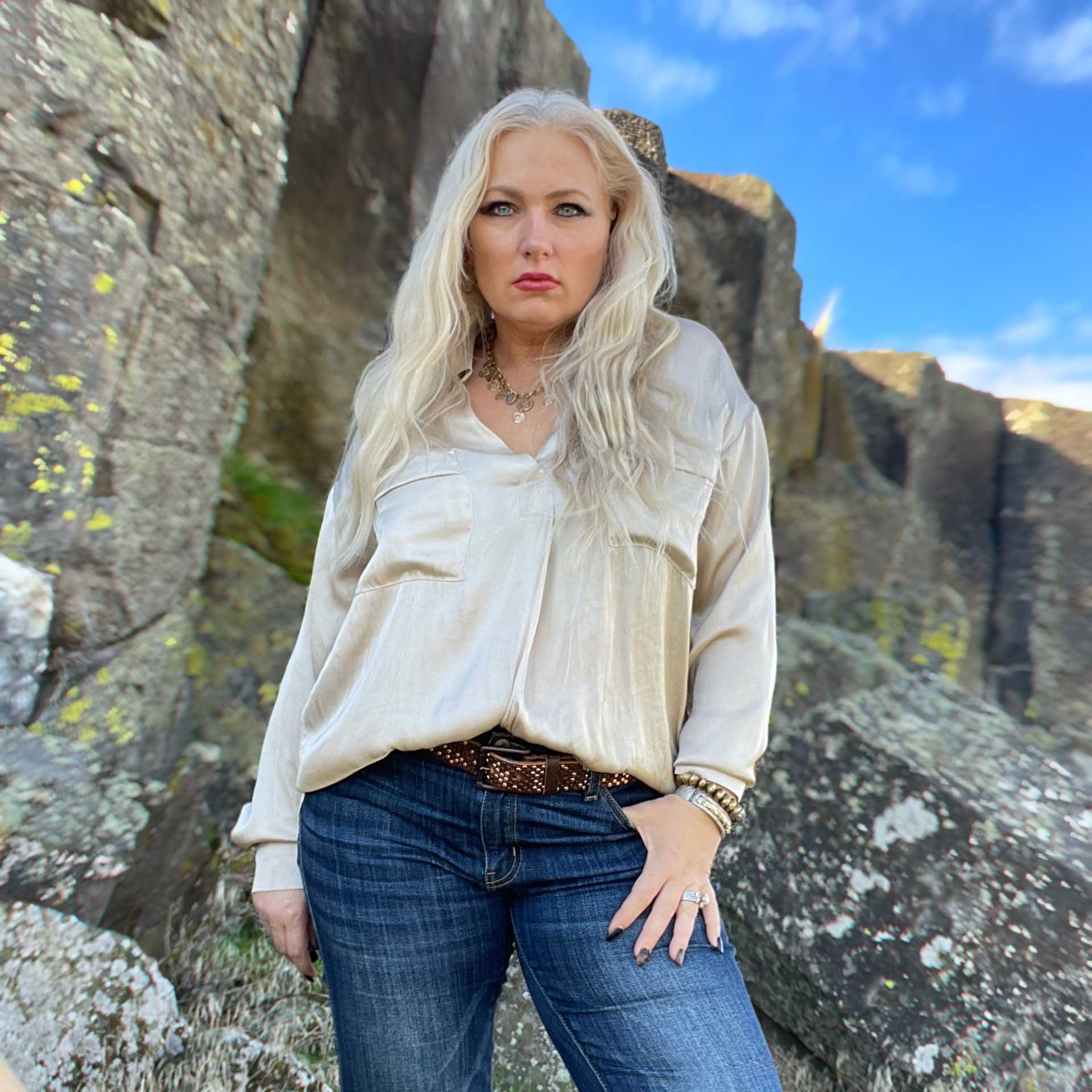 Lilly Faux Silk Blouse