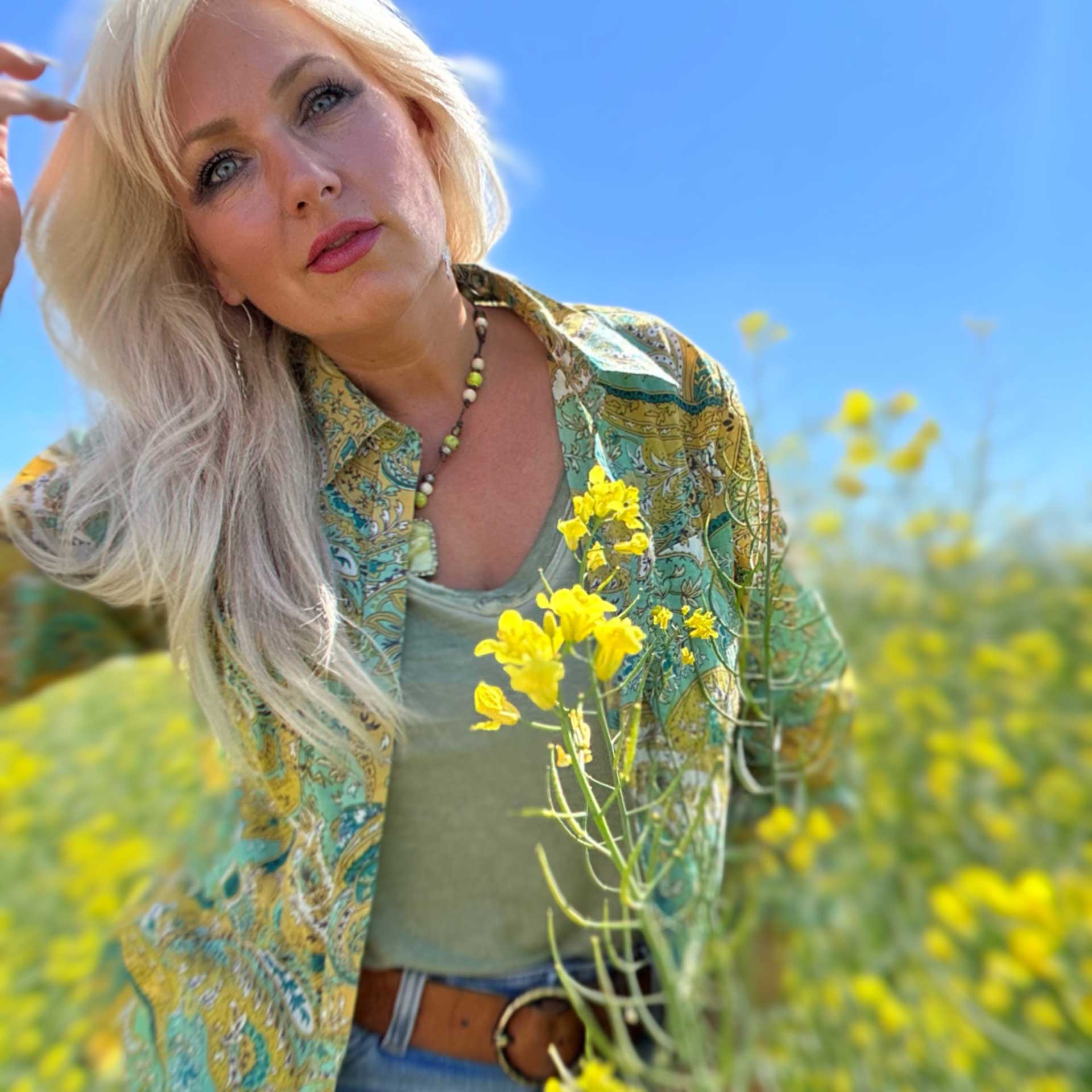 Luscious Lime Button-Down Top