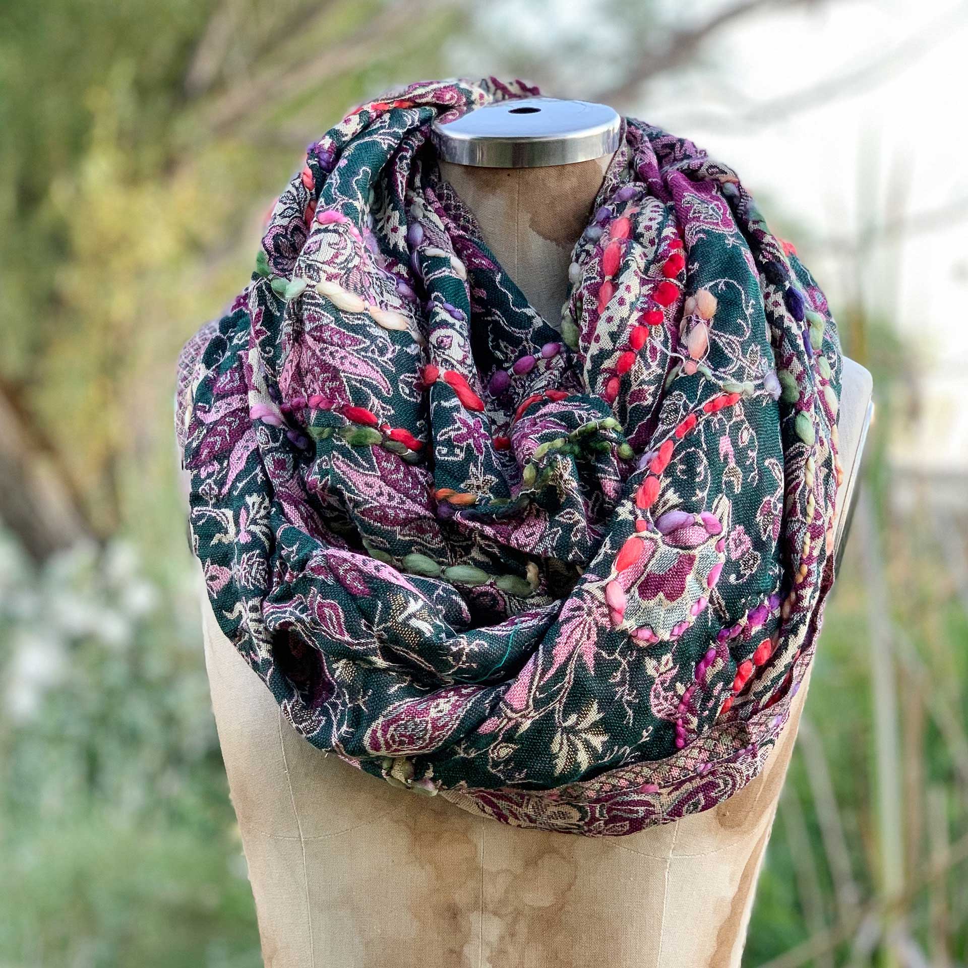 Magenta Sunset Infinity Scarf