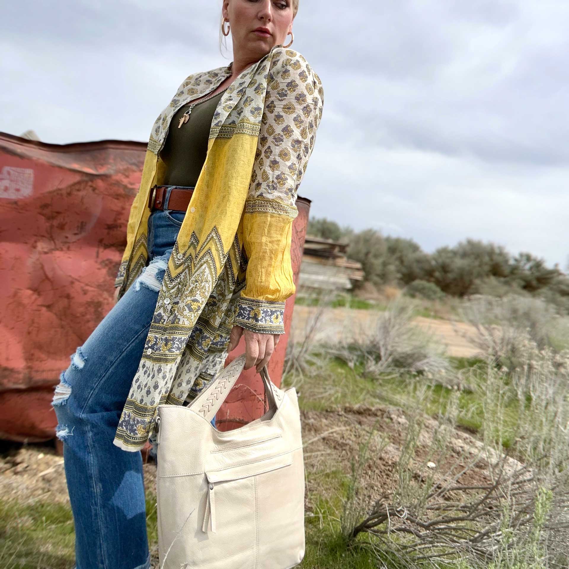 Mason Crossbody Tote (Oat)