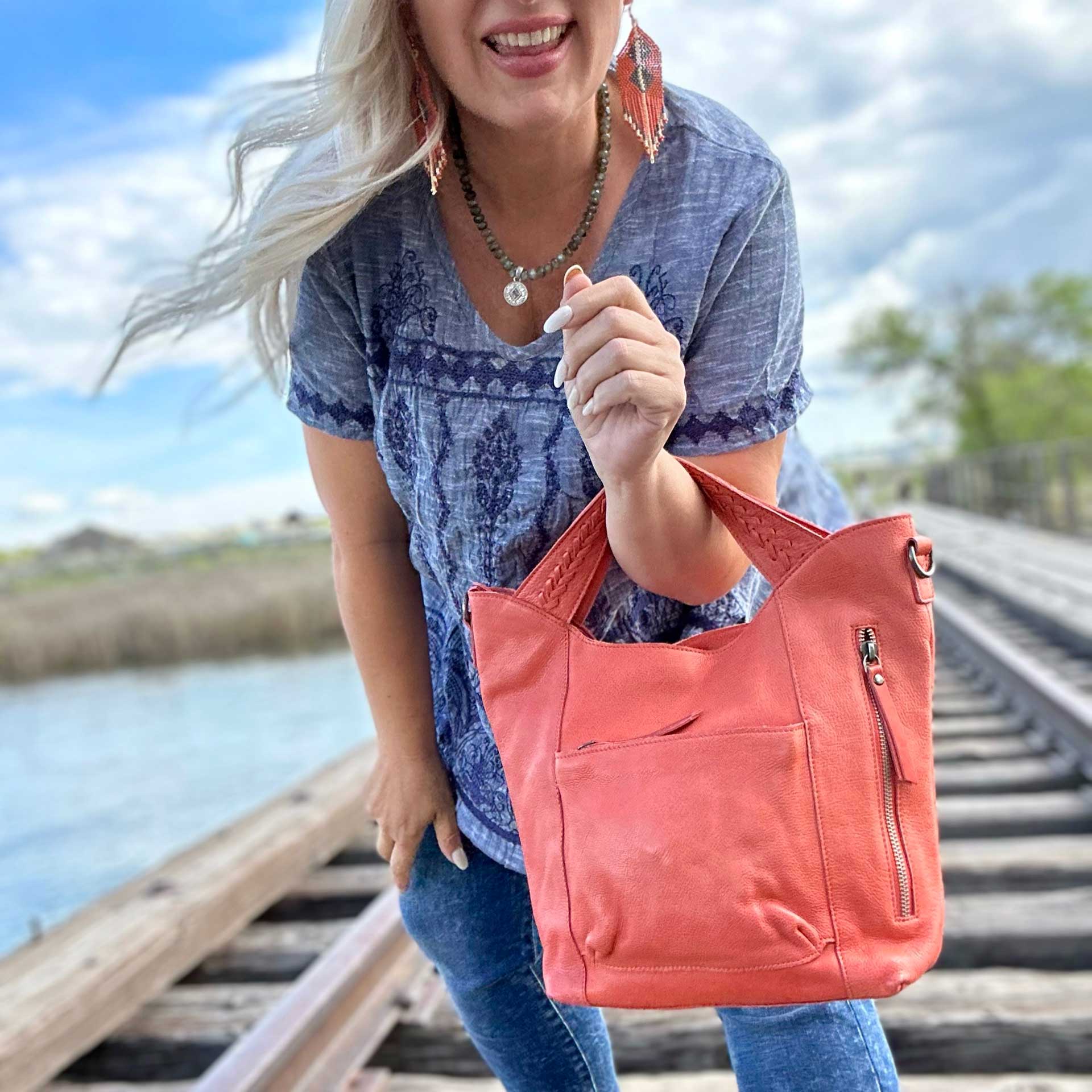 Mason Crossbody Tote (Poppy)