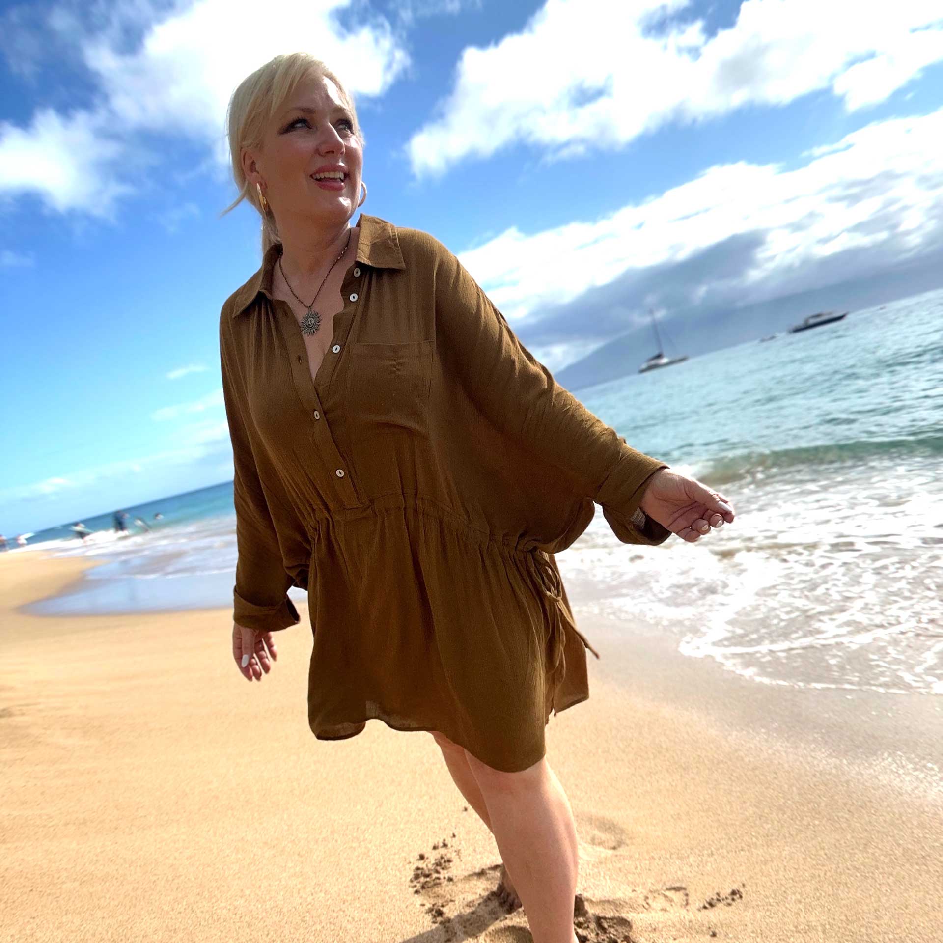 Maui Sunset Rayon Tunic Dress