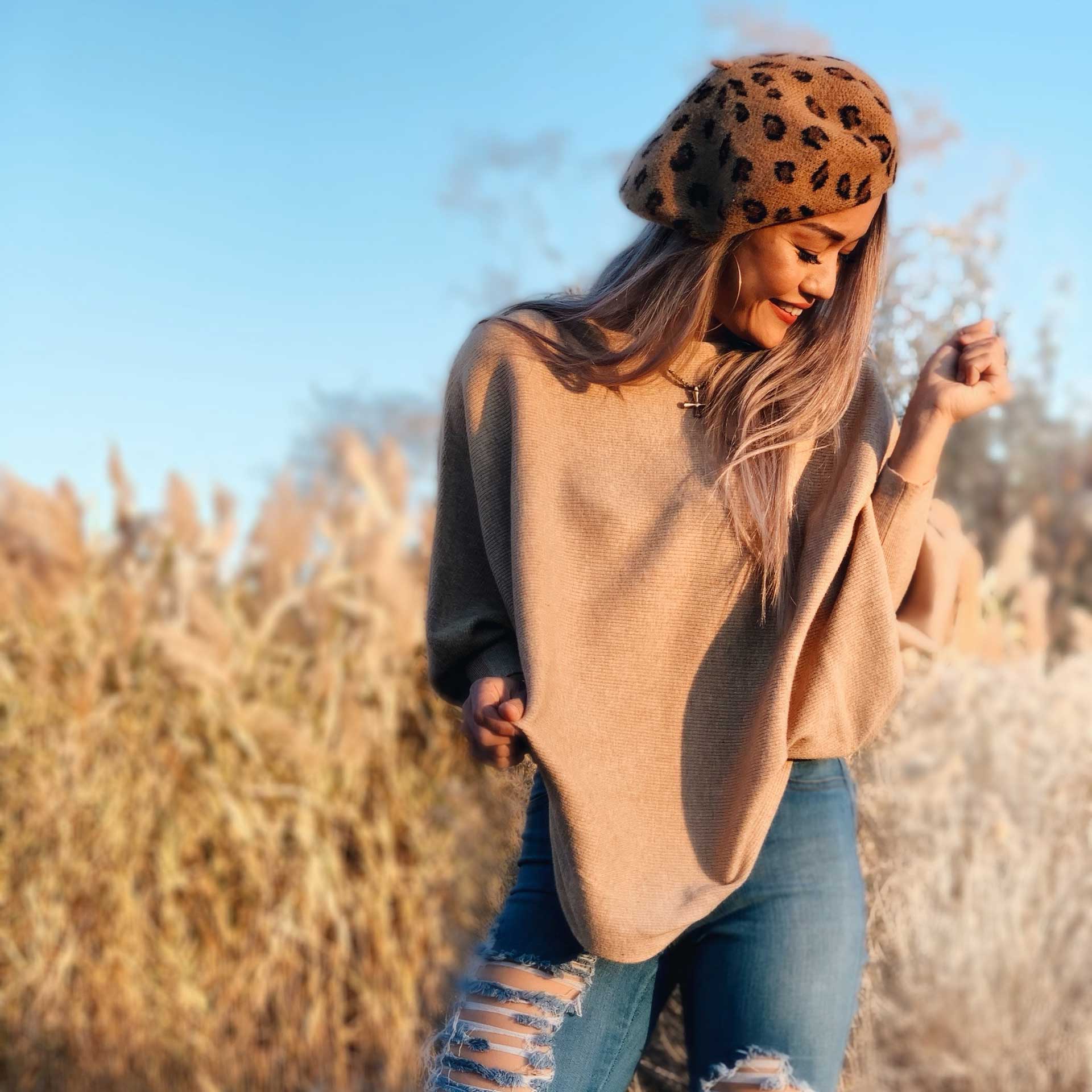 Mia Dolman Sweater (Camel)