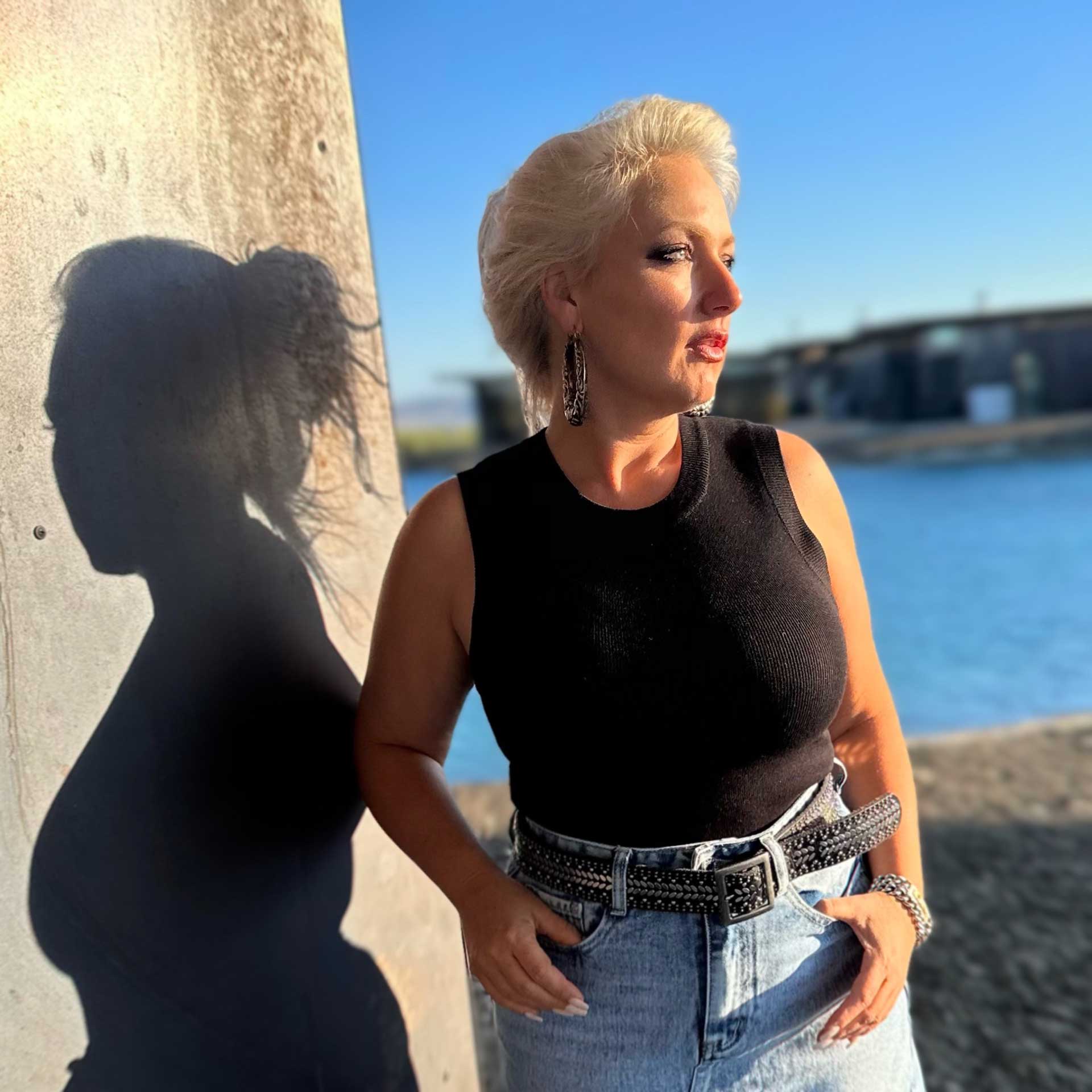 Miami Rib Knit Tank (Black)